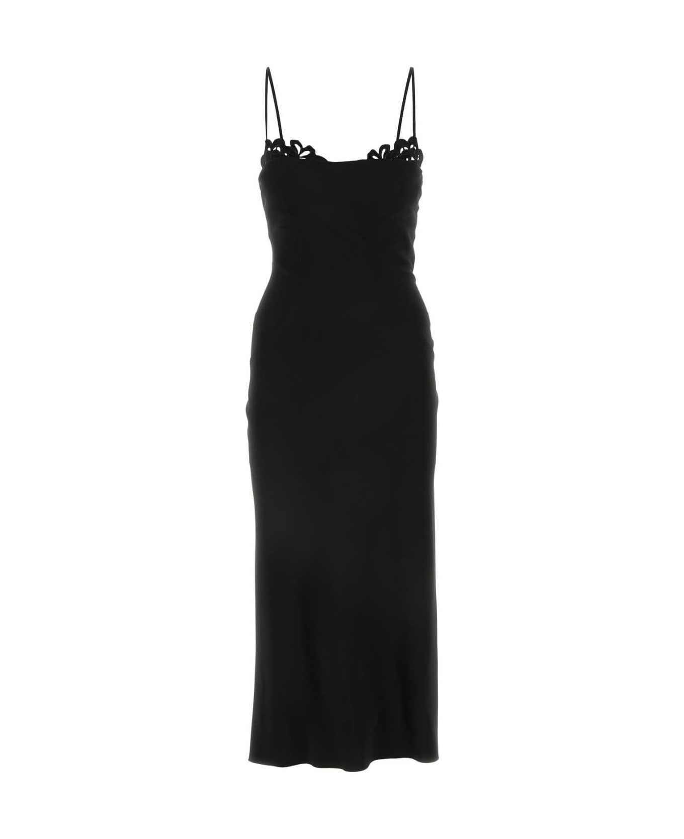 Ermanno Scervino Black Stretch Polyester Dress - NERO
