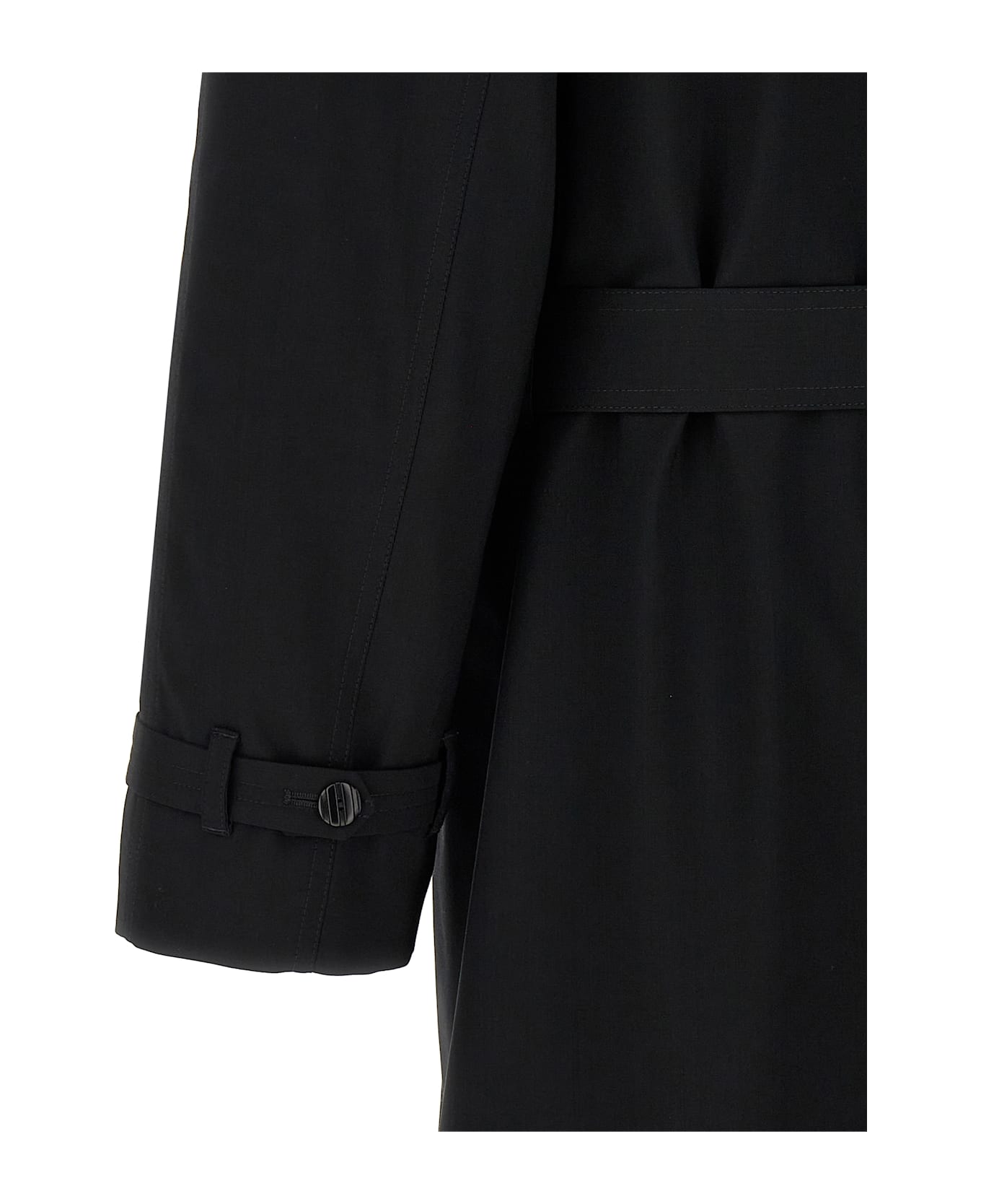 Fendi Wool Trench Coat - Black