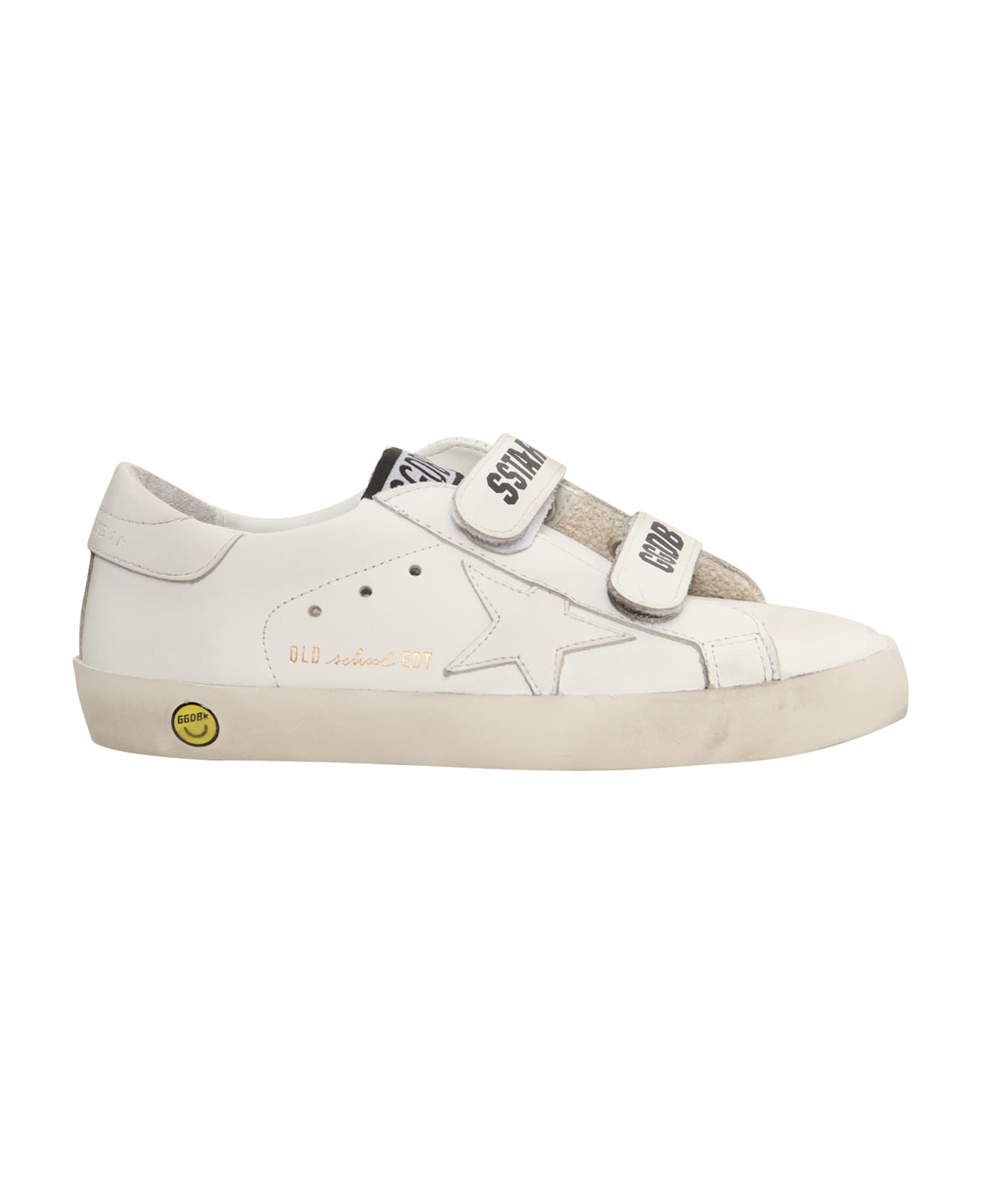 Golden Goose Old School Leather Upper - WHITE