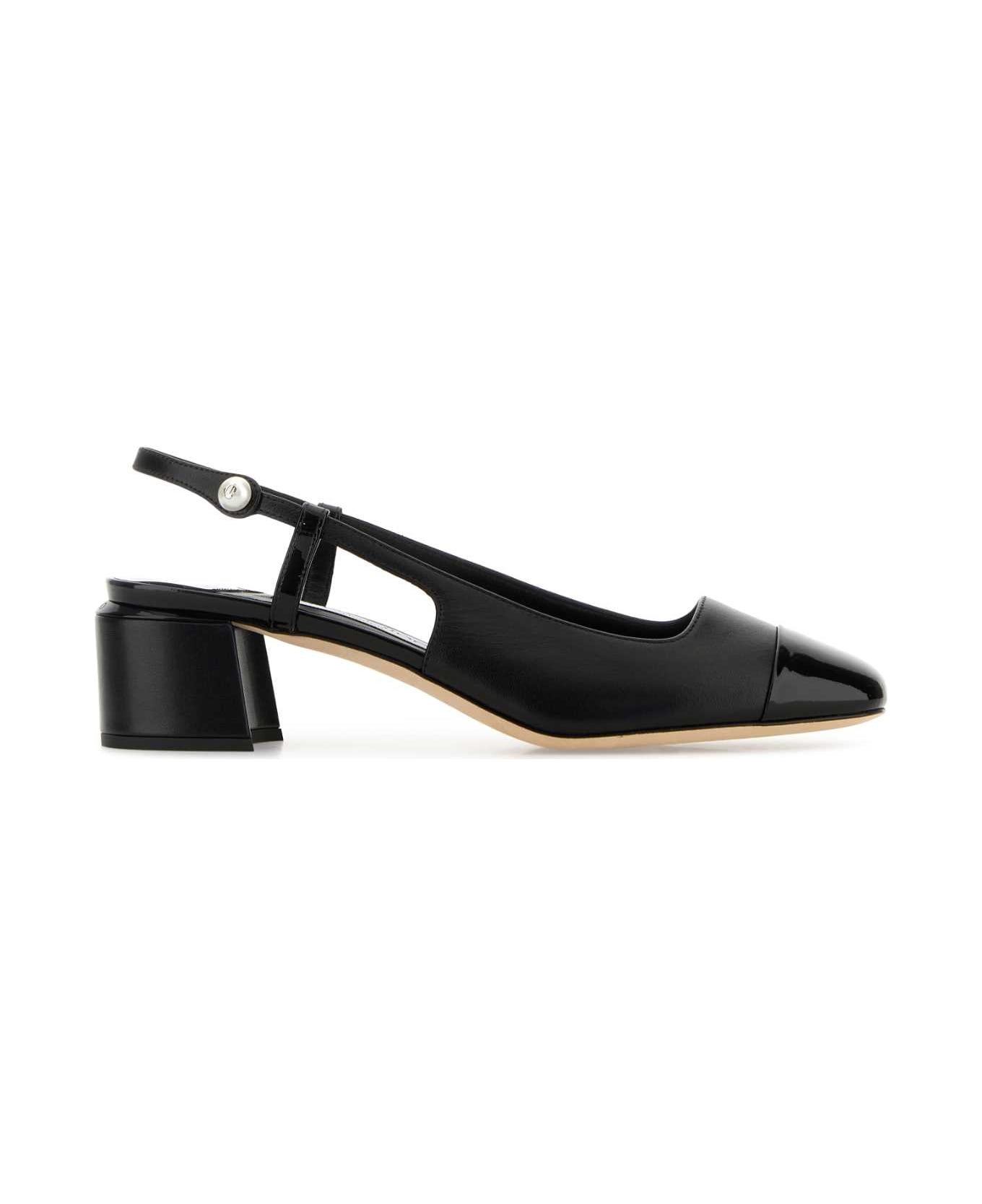 Jimmy Choo Black Nappa Leather Elisa Pumps - BLACKBLACK