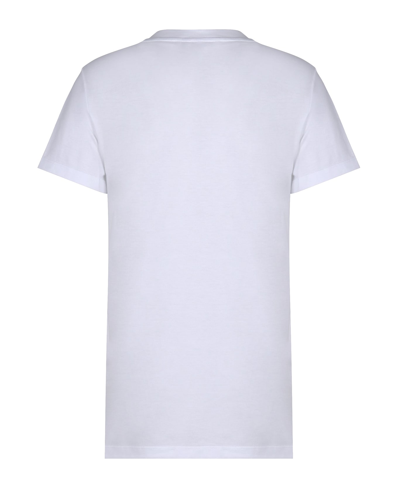 Max Mara Cotton T-shirt With Embroidery - White