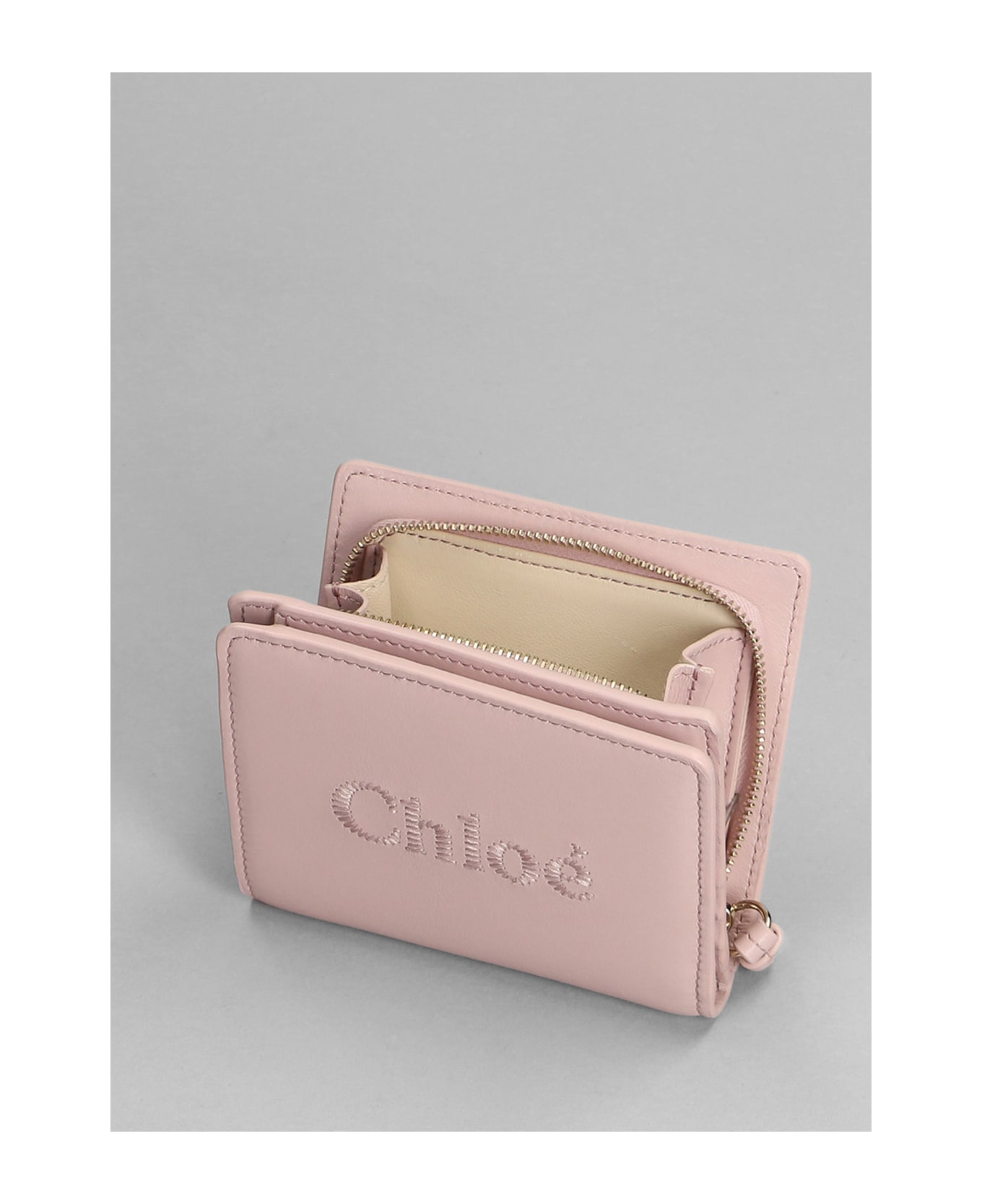 Chloé Sense Wallet In Viola Leather - Viola