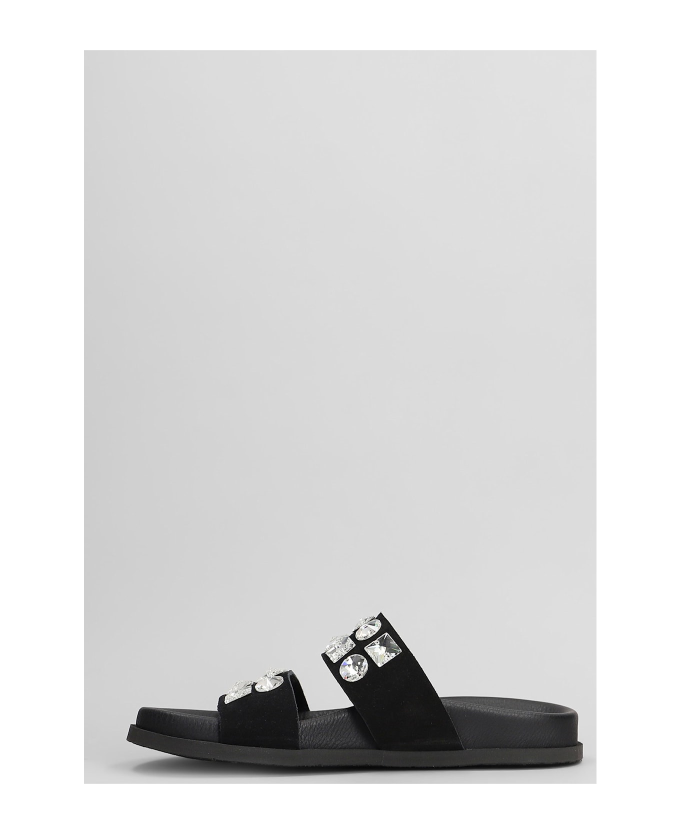 Pedro Garcia Dilys Flats In Black Suede - black