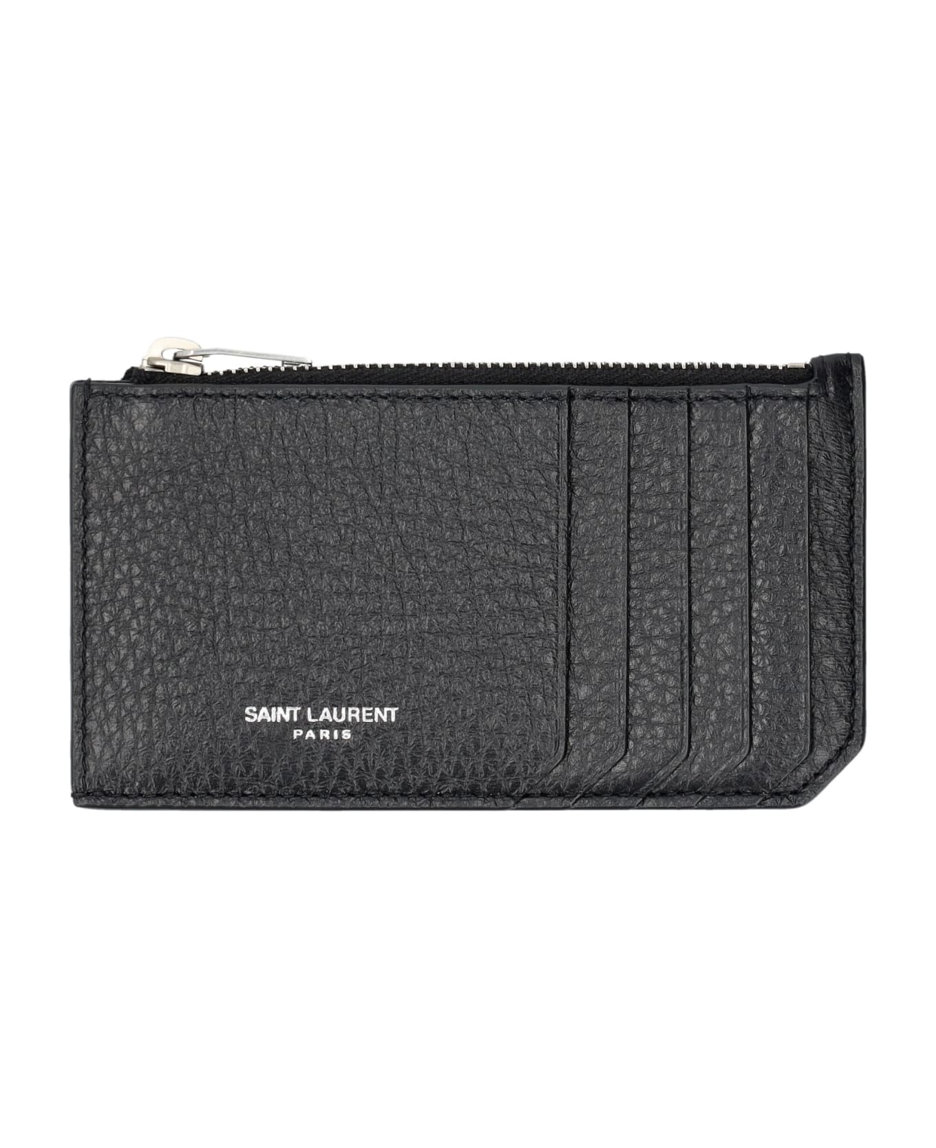 Saint Laurent Zip Card Case - BLACK 財布