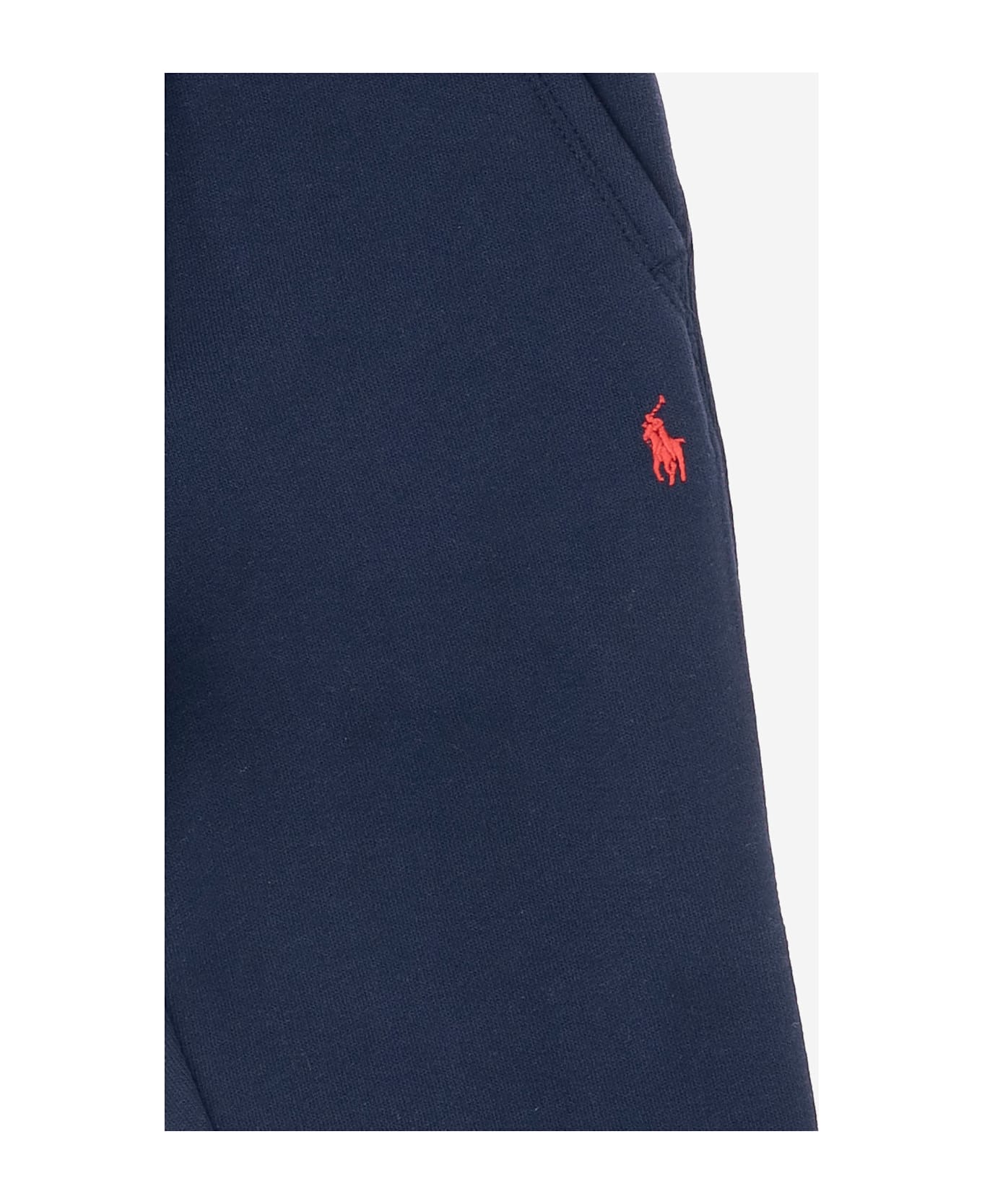 Polo Ralph Lauren Cotton Mix Jogging Trousers With Logo - Blue