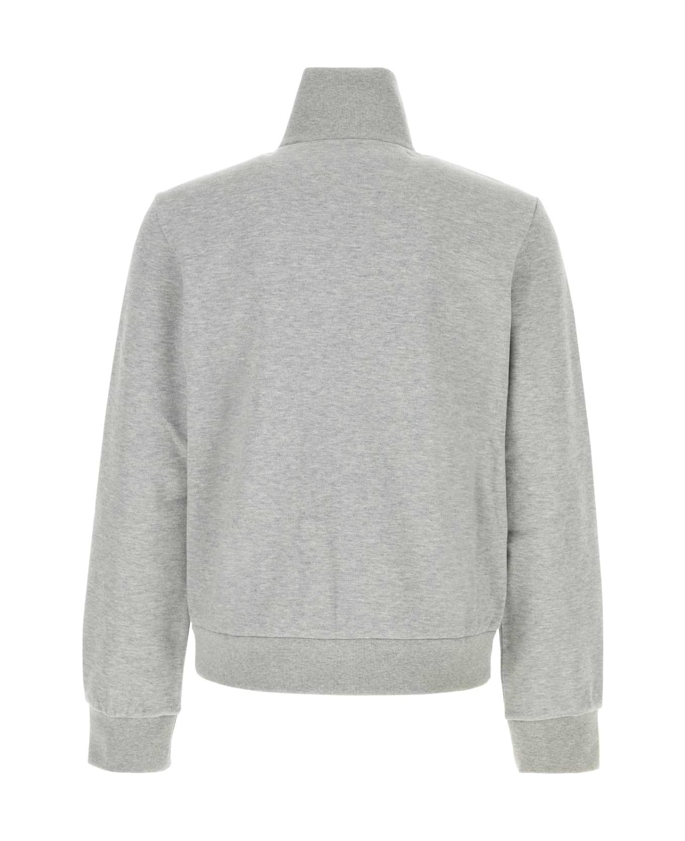 Gucci Grey Stretch Cotton Blend Sweatshirt - LIGHTGREYMELMIX