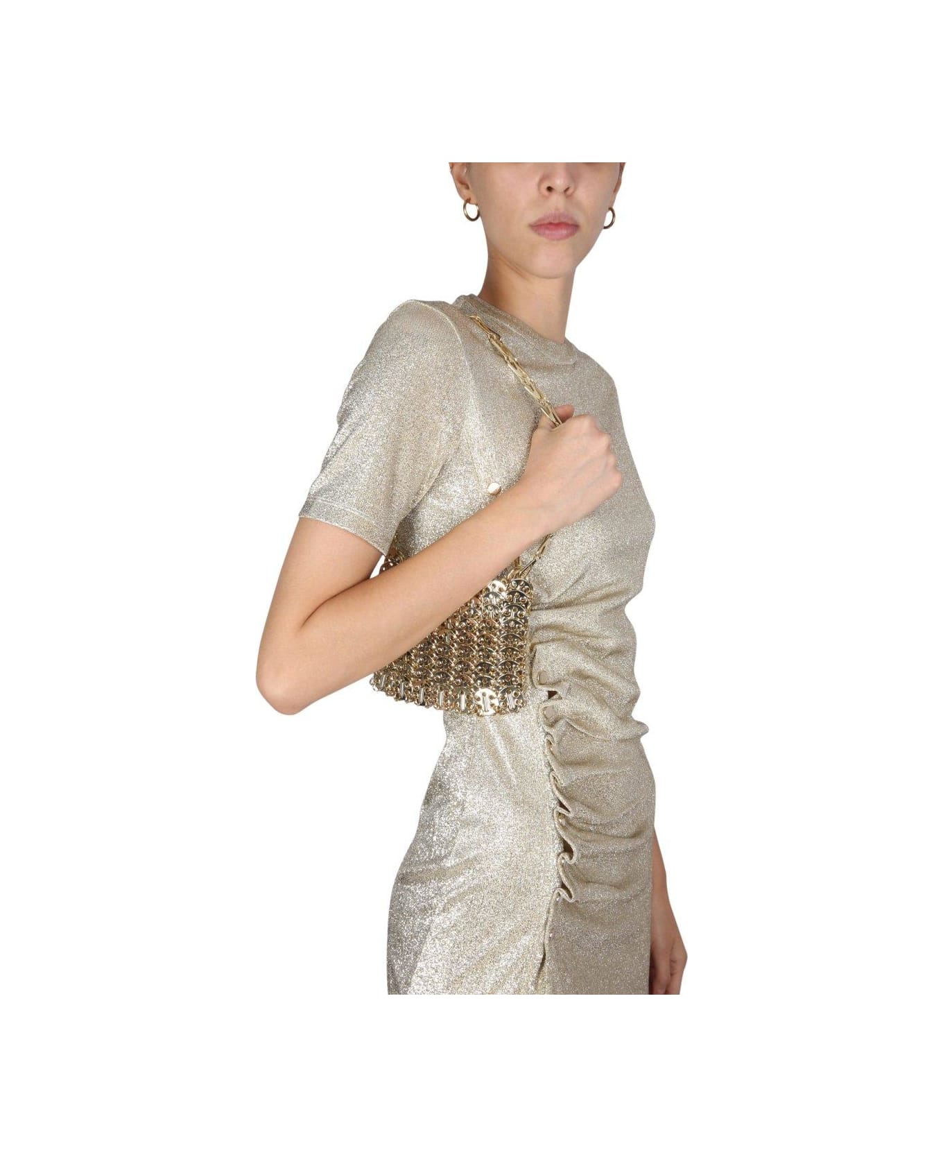 Paco Rabanne Gold Lurex Short Dress - Gold