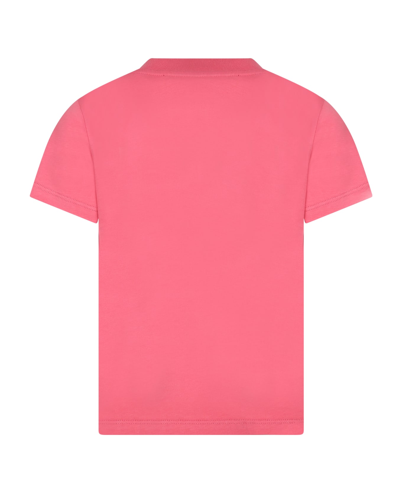 Balmain Fuchsia T-shirt For Girl With Logo - Fuchsia