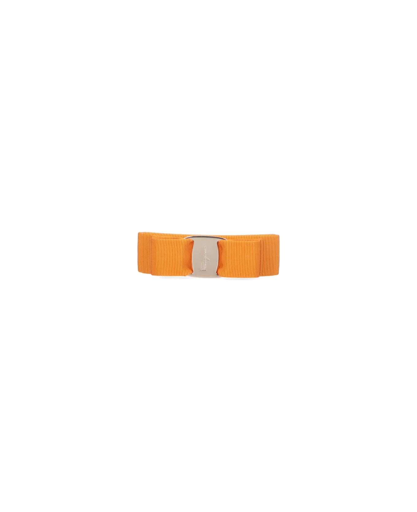 Ferragamo 'vara' Grosgrain Clasp - Orange
