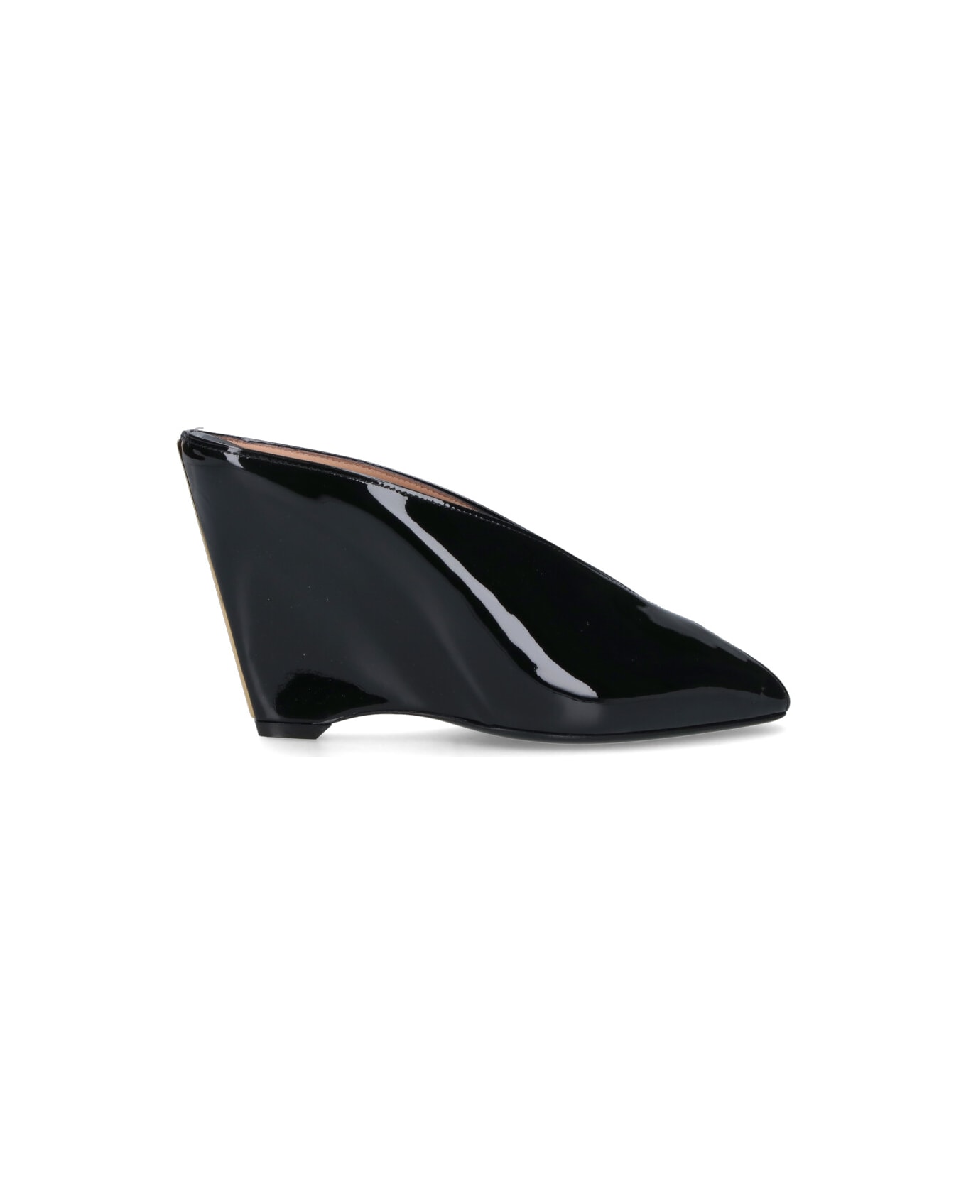 Ferragamo Wedge Mules - Black  