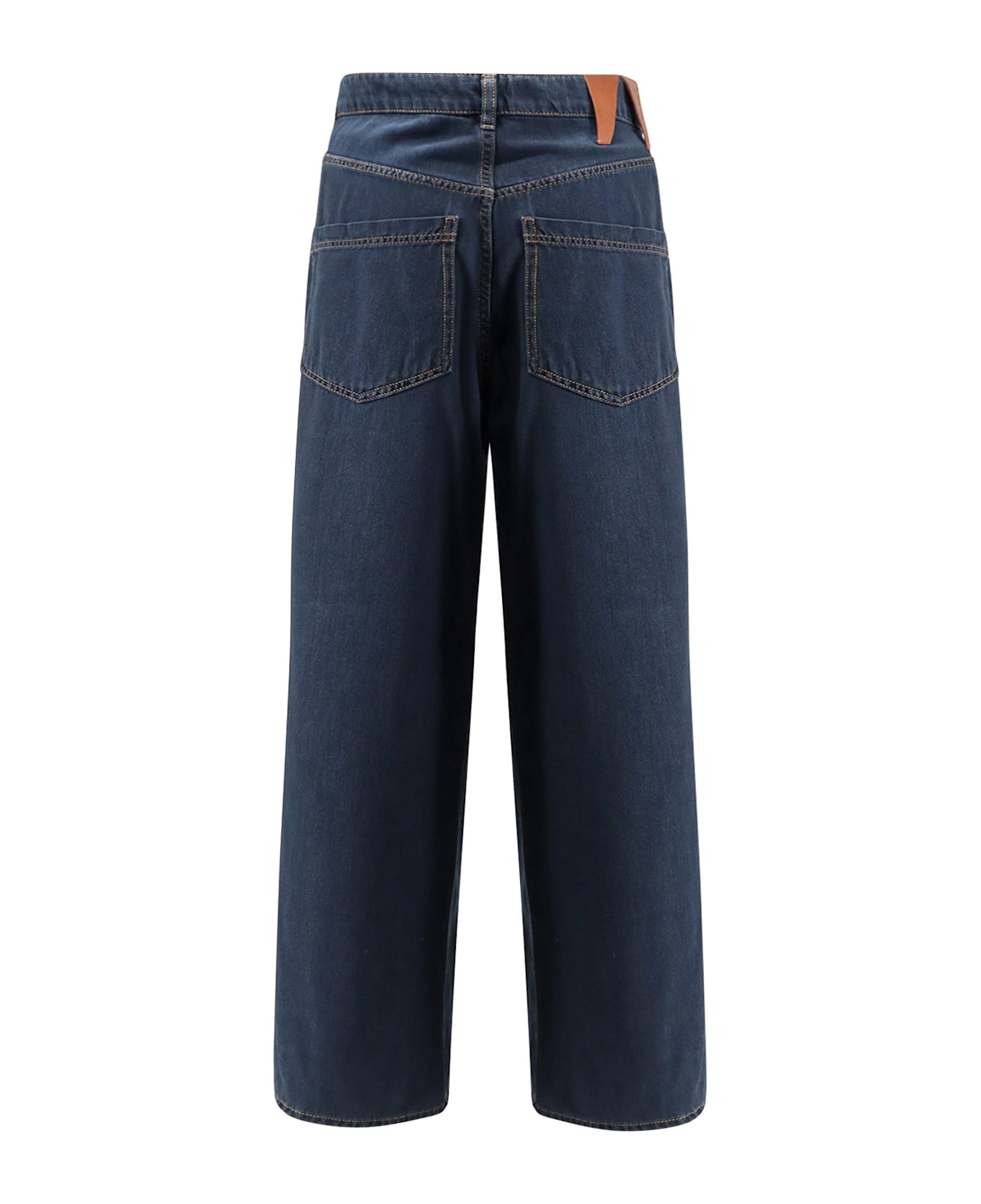 DARKPARK Ines Fold Over Jeans - DEEP BLUE