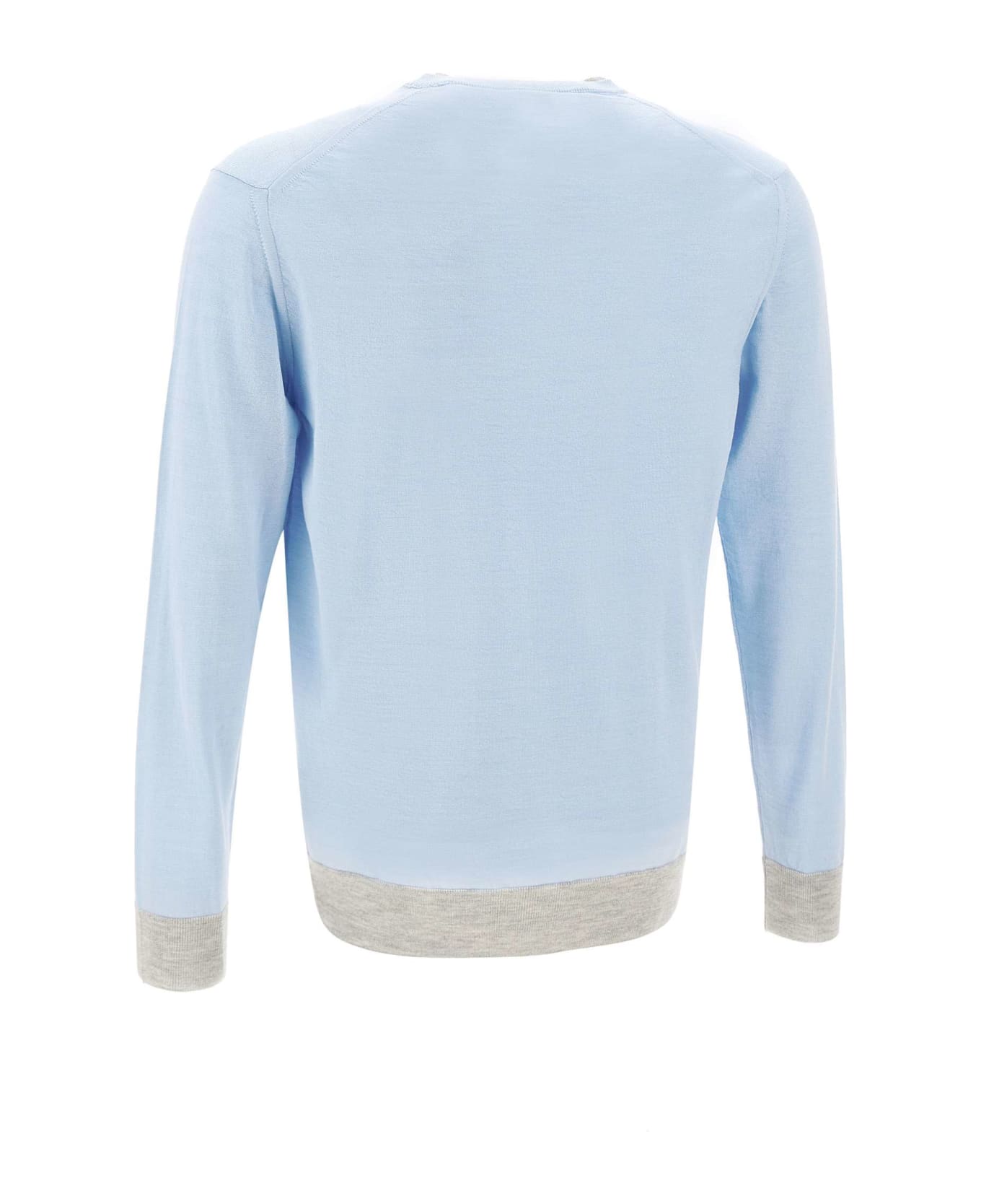 Eleventy Wool And Silk Sweater - LIGHT BLUE