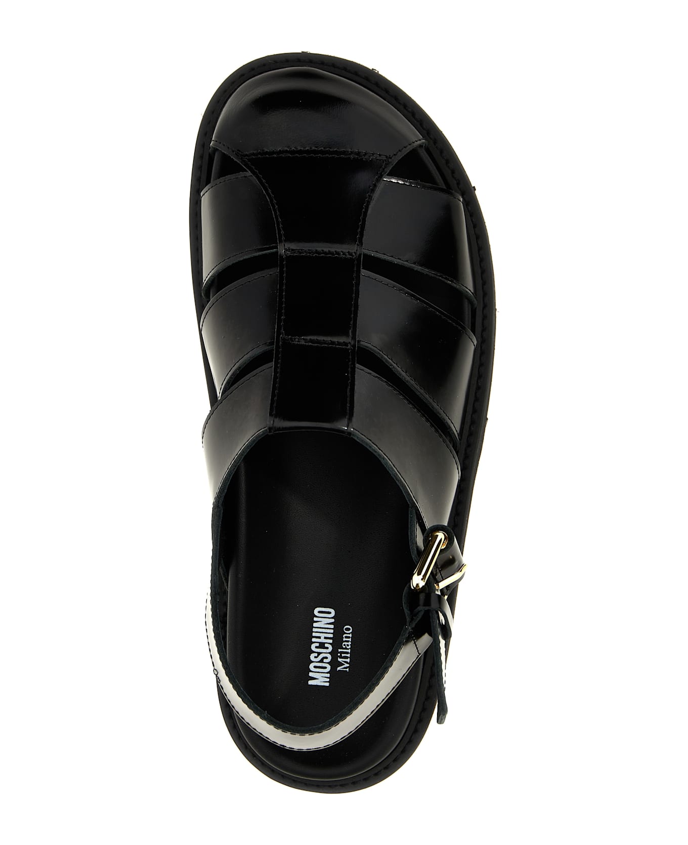 Moschino Leather Sandals - Black  