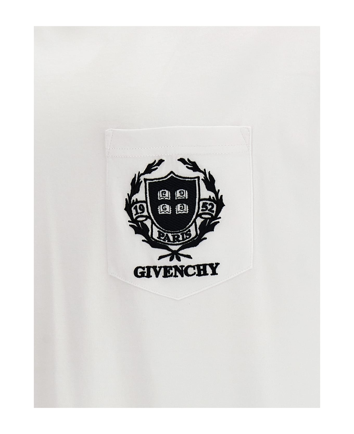 Givenchy Logo Embroidery T-shirt - White