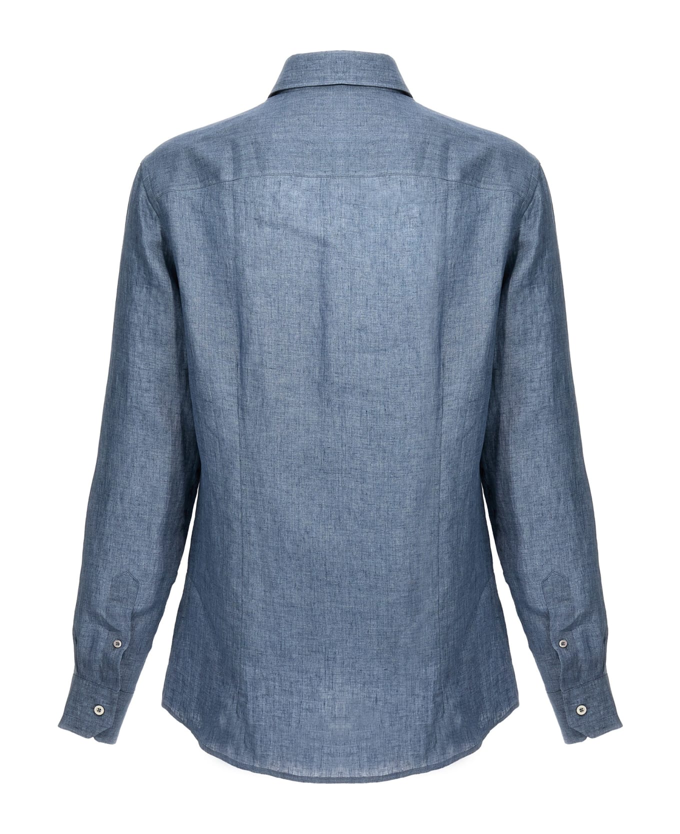 Moorer Linen Shirt - Light Blue