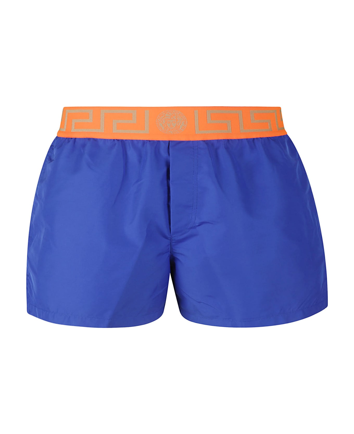Versace Elastic Logo Waist Swim Shorts - Cobalt