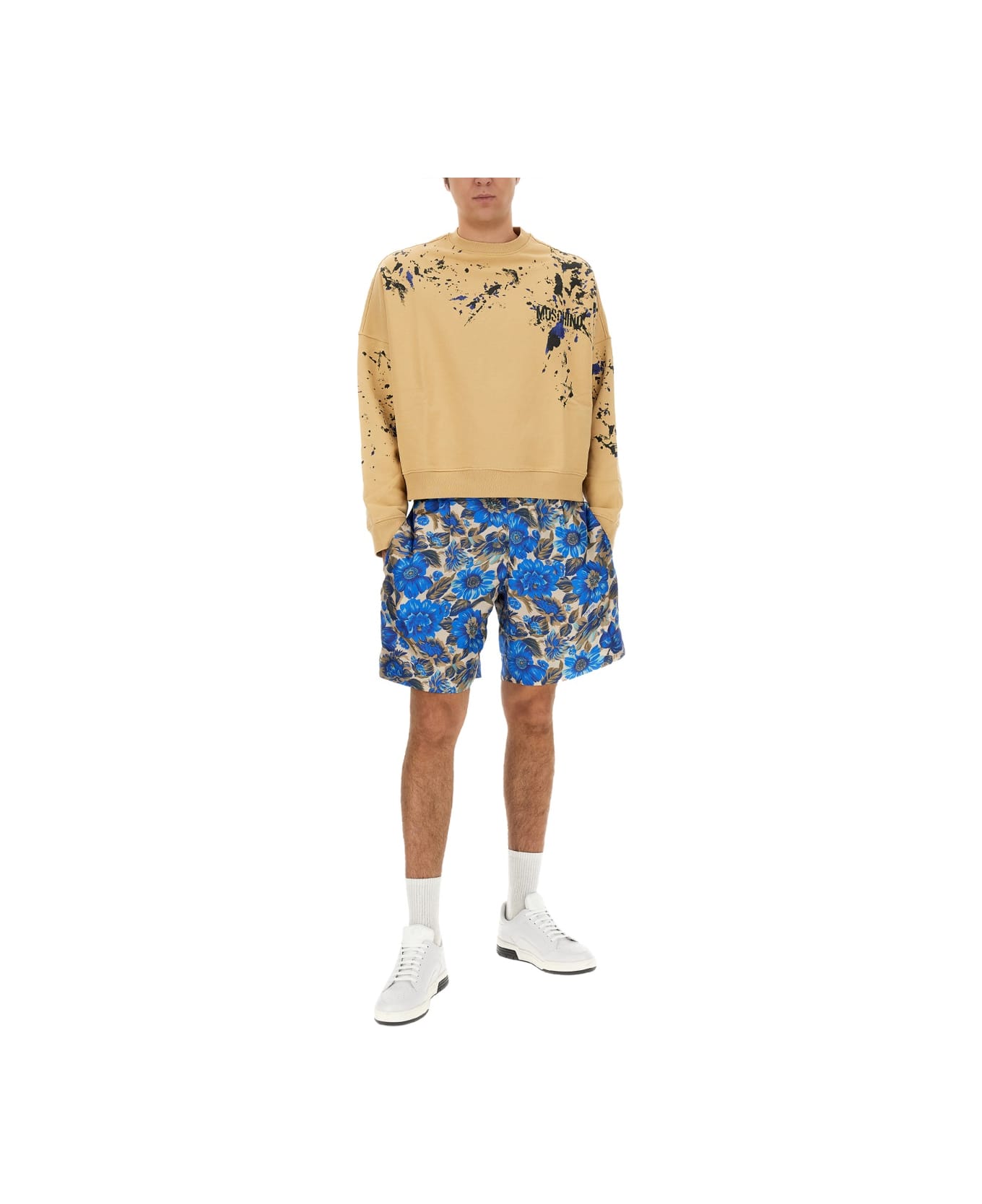 Moschino Cotton Sweatshirt - BEIGE