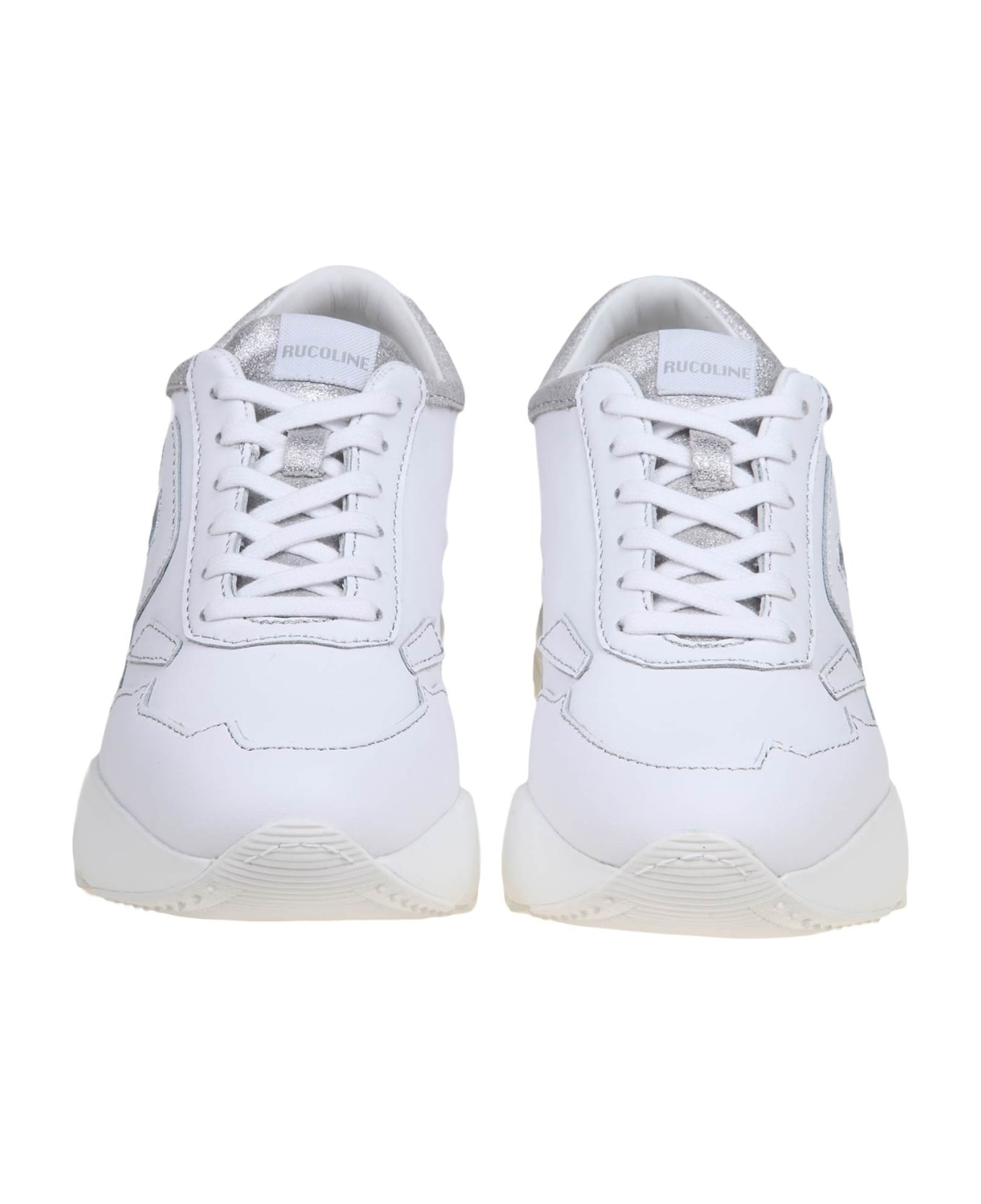 Ruco Line White Leather Sneakers - WHITE スニーカー