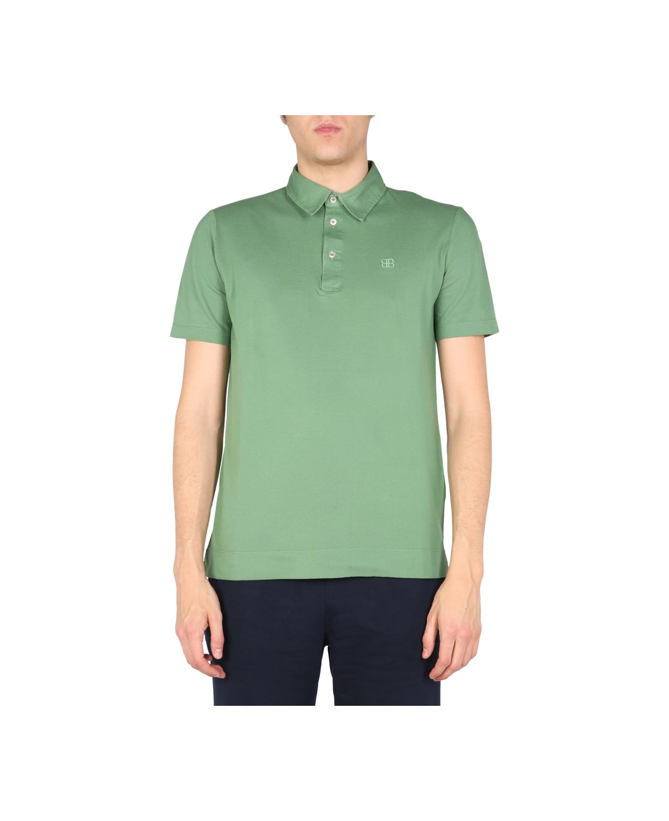 Ballantyne Polo With Logo Embroidery - GREEN ポロシャツ