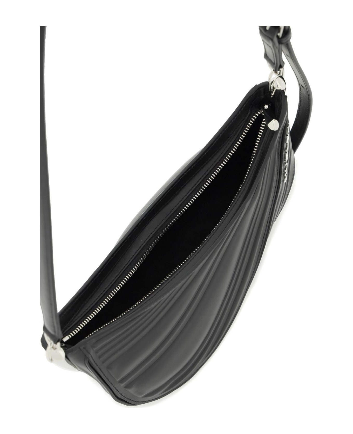 Mugler Spiral Curve 01 Shoulder Bag - BLACK (Black)