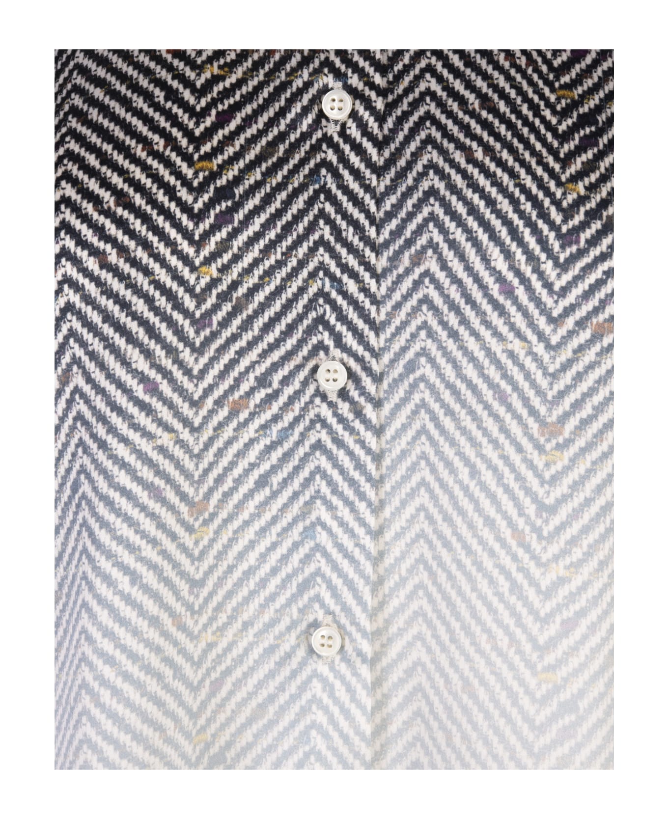 Ermanno Scervino Silk Shirt With Shaded Chevron Pattern - Grigio