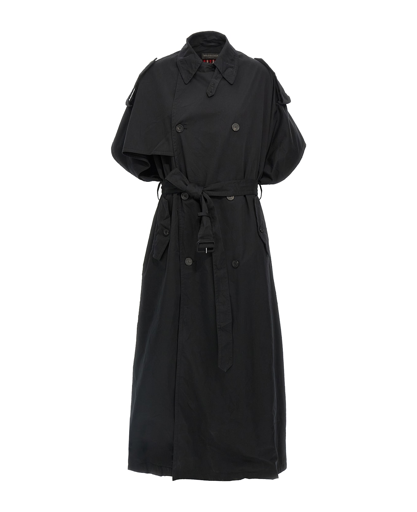 Balenciaga Stole Trench Coat - Black  