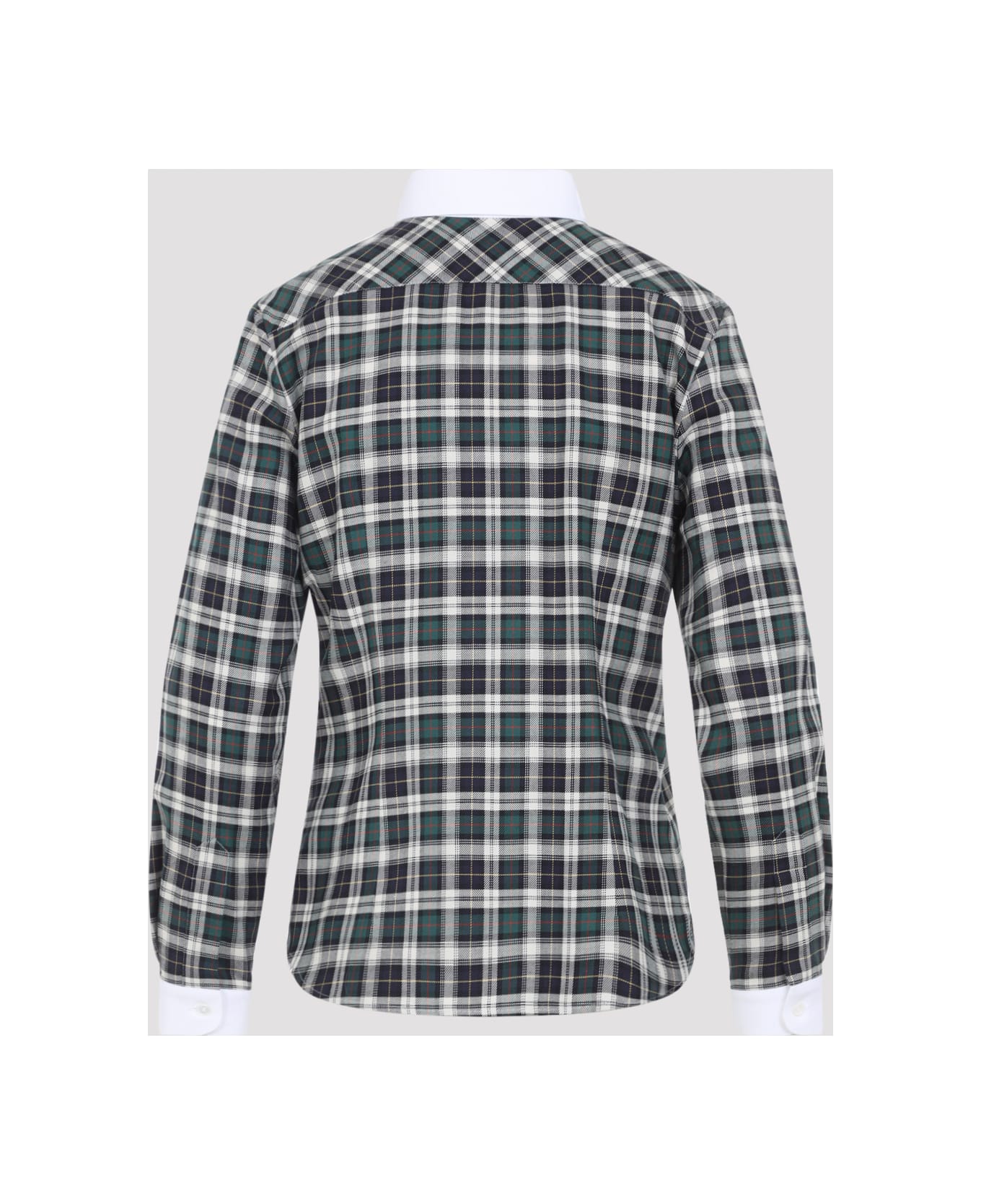 Celine Cotton Shirt - Green Navy Chalk シャツ