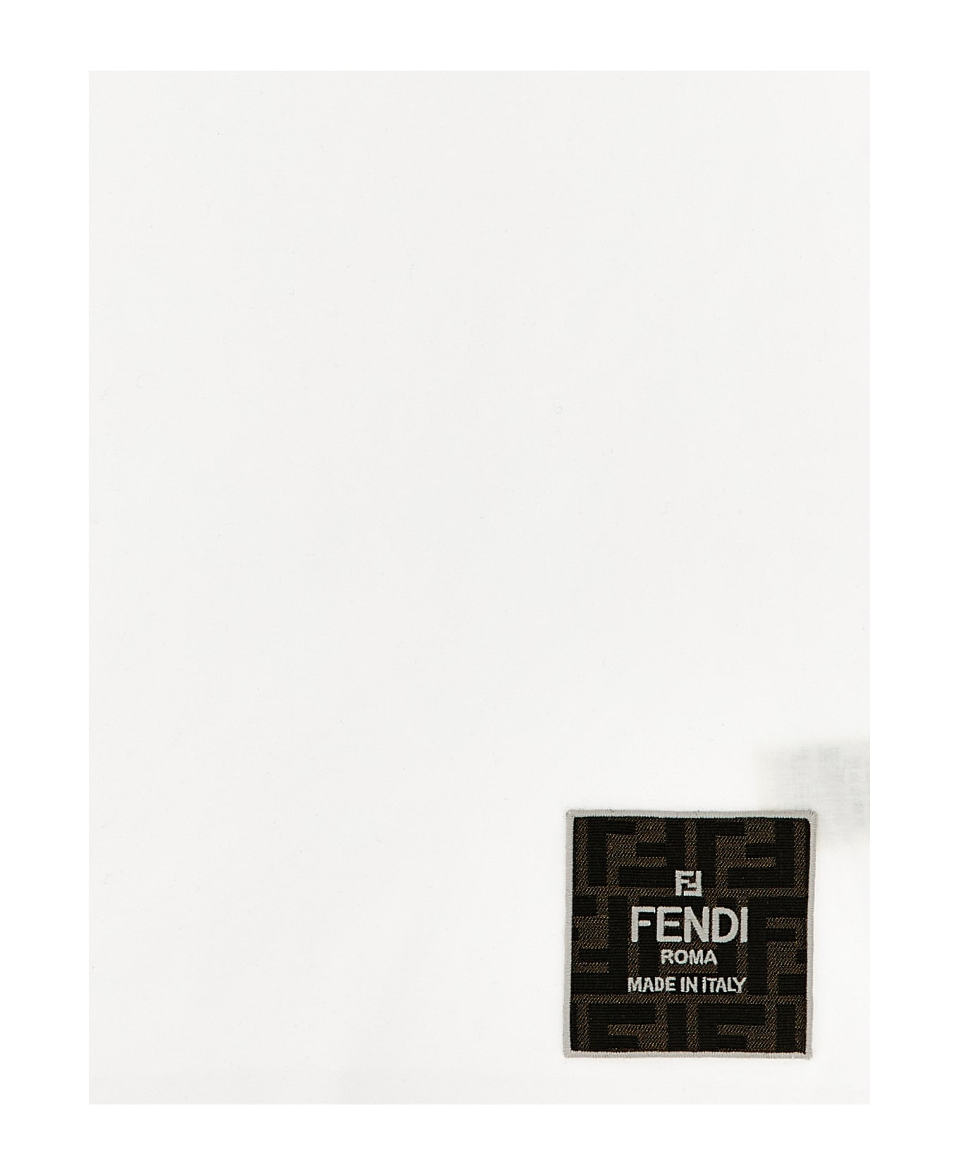 Fendi Logo Patch T-shirt - Bianco