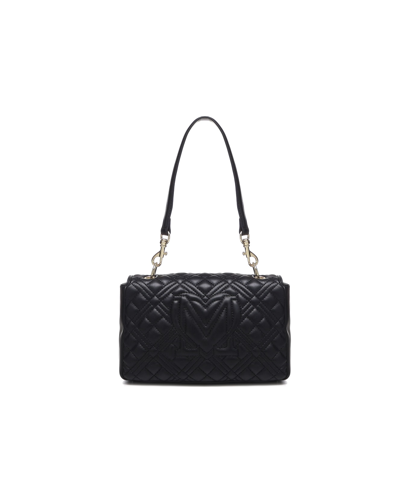 Love Moschino Shoulder Bag With Quilted Logo - Nero トートバッグ