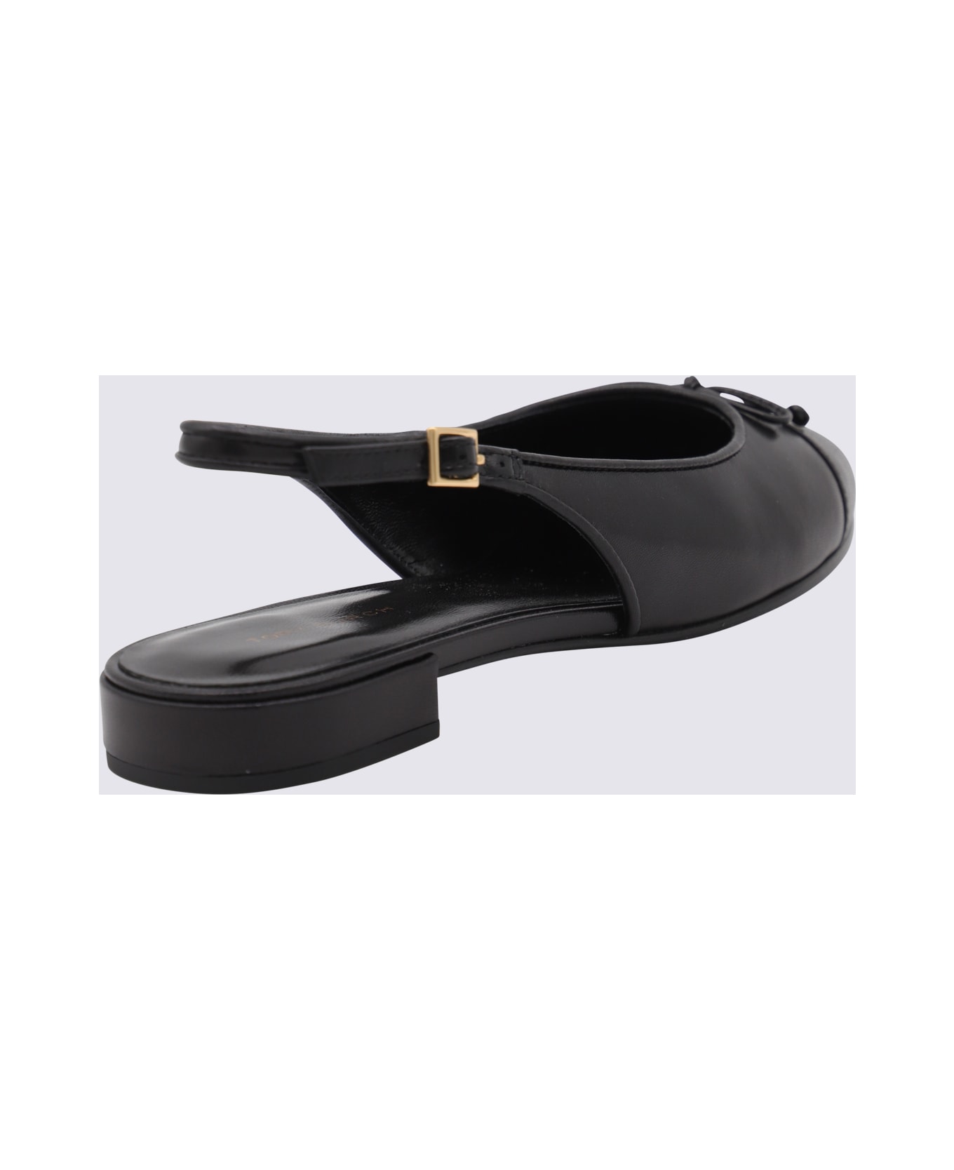 Tory Burch Black Flats - Black