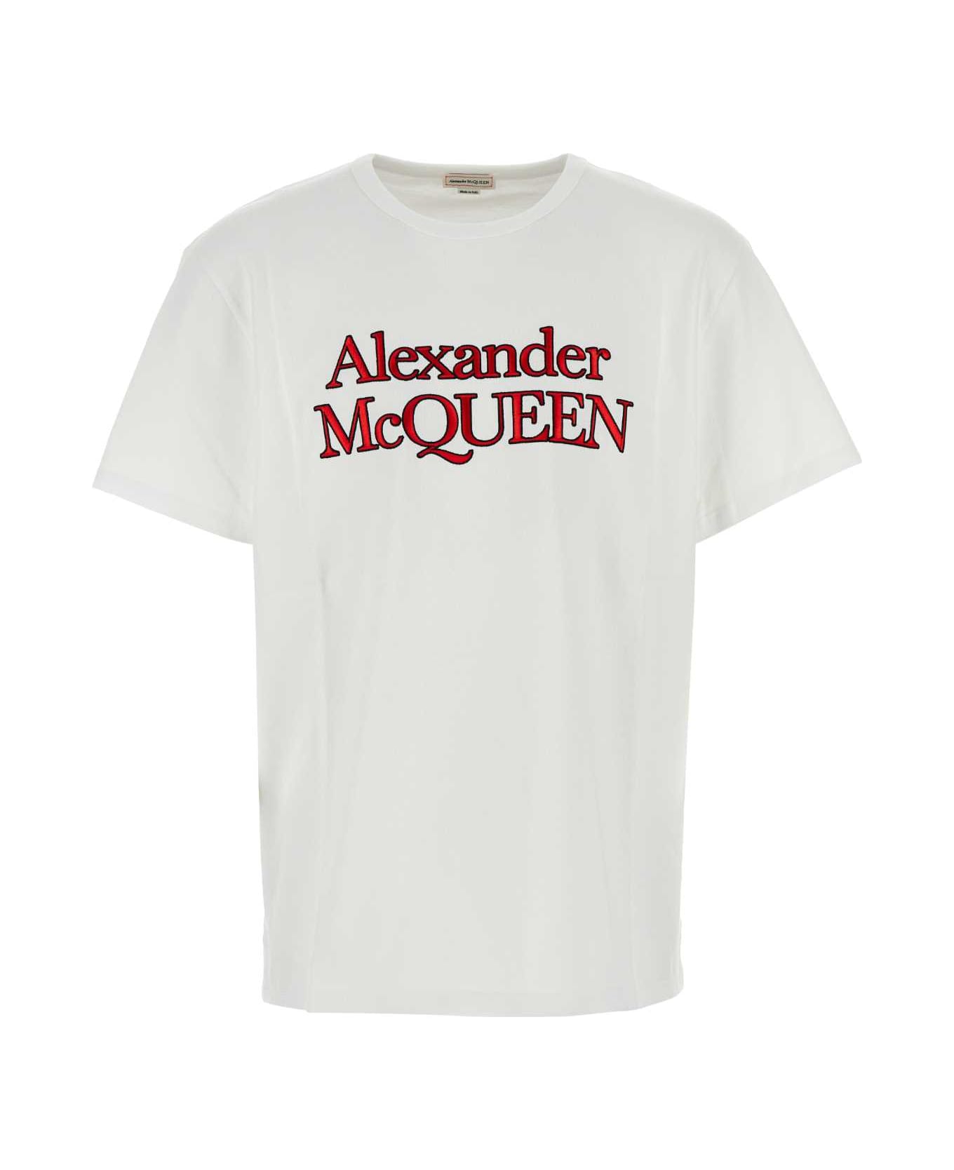 Alexander McQueen White Cotton T-shirt - OPTICALWHITE