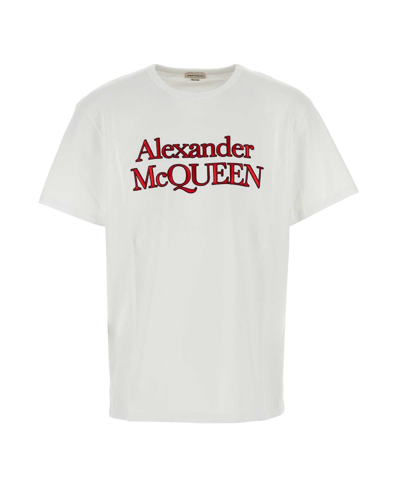 Alexander McQueen White Cotton T-shirt - OPTICALWHITE シャツ