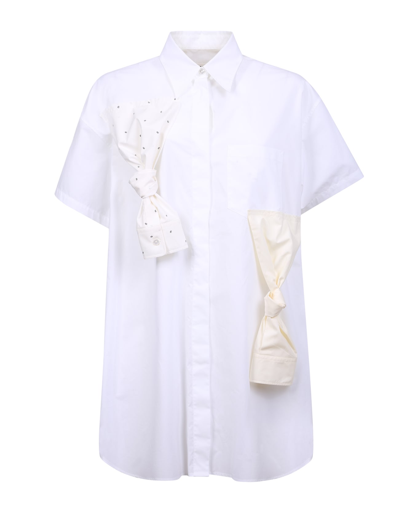 MM6 Maison Margiela Deconstructed Shirt Dress - White