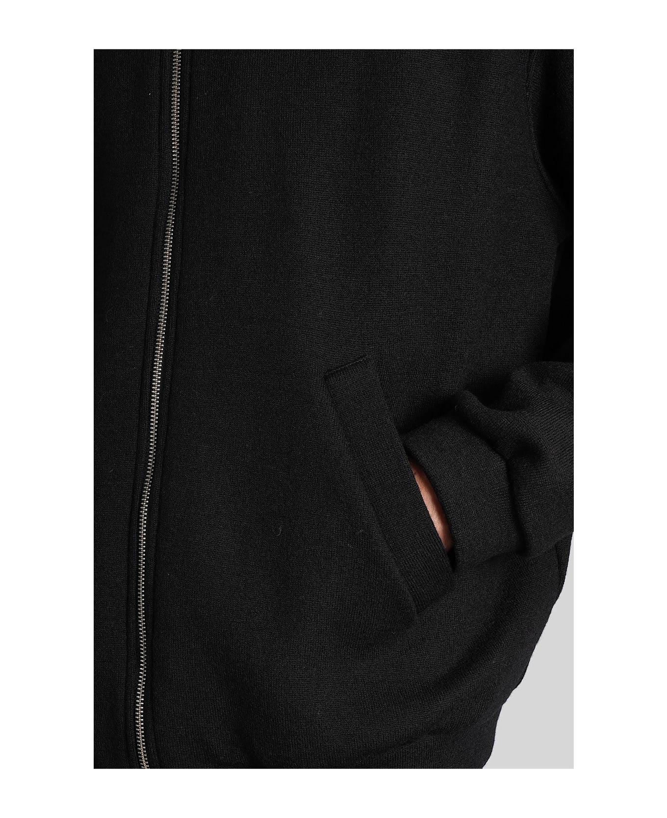 Barena Gabier Bomber Jacket In Black Wool - black