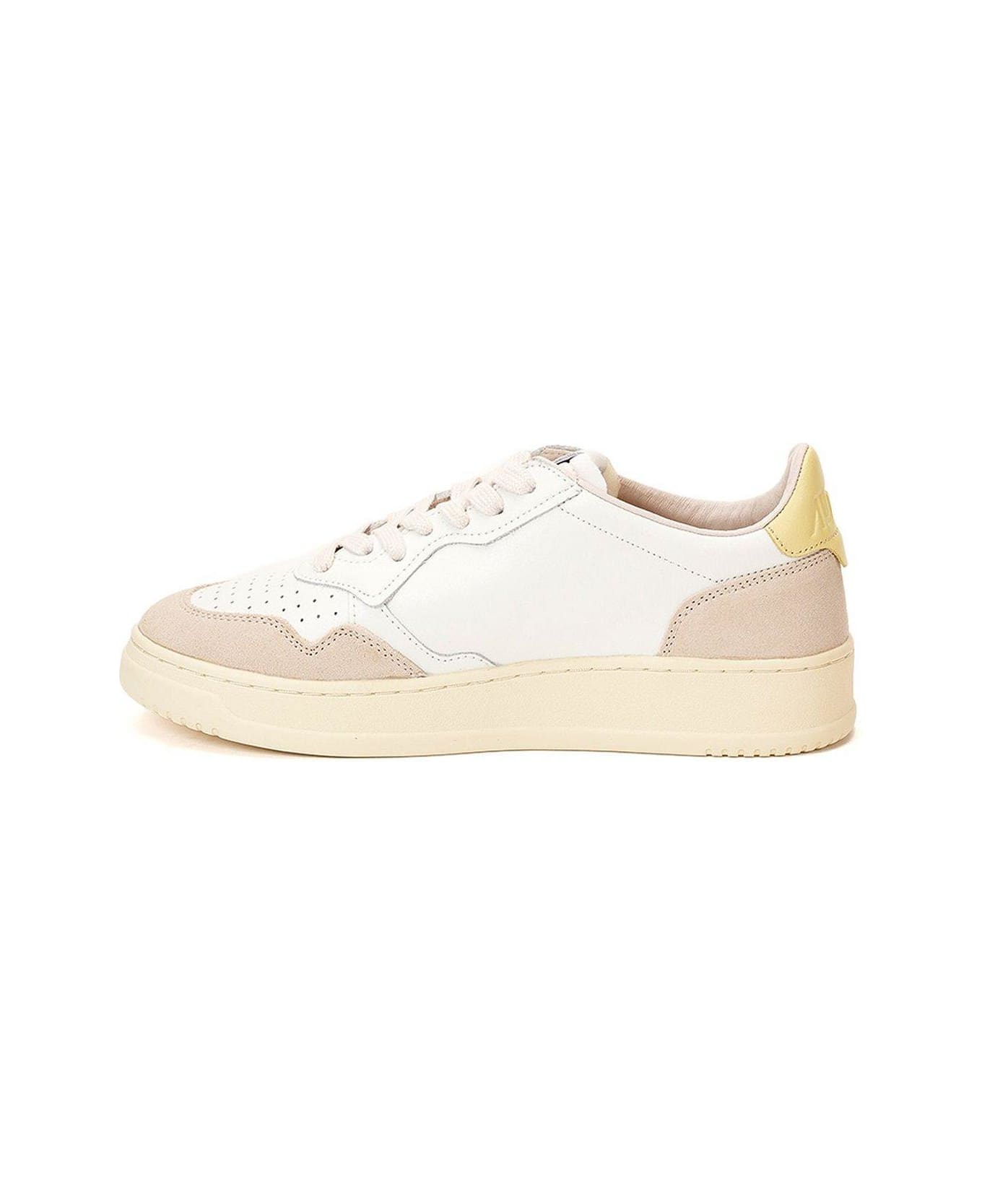 Autry Medalist Low Sneakers - WHITE/yellow スニーカー