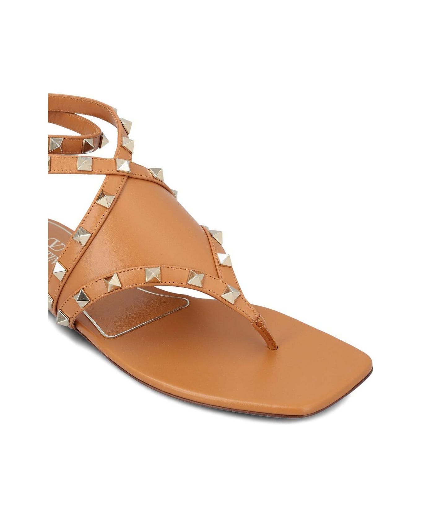 Valentino Garavani Garavani Rockstud Open Toe Sandals - BROWN