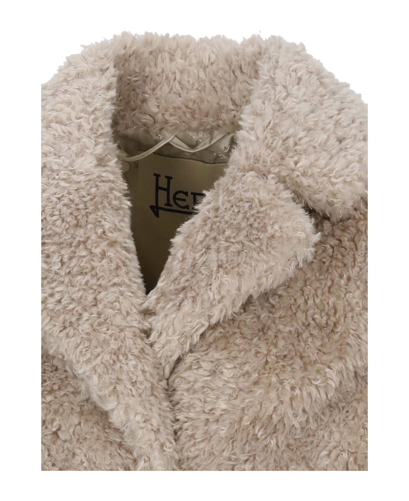 Herno Synth Fur Coat - Beige