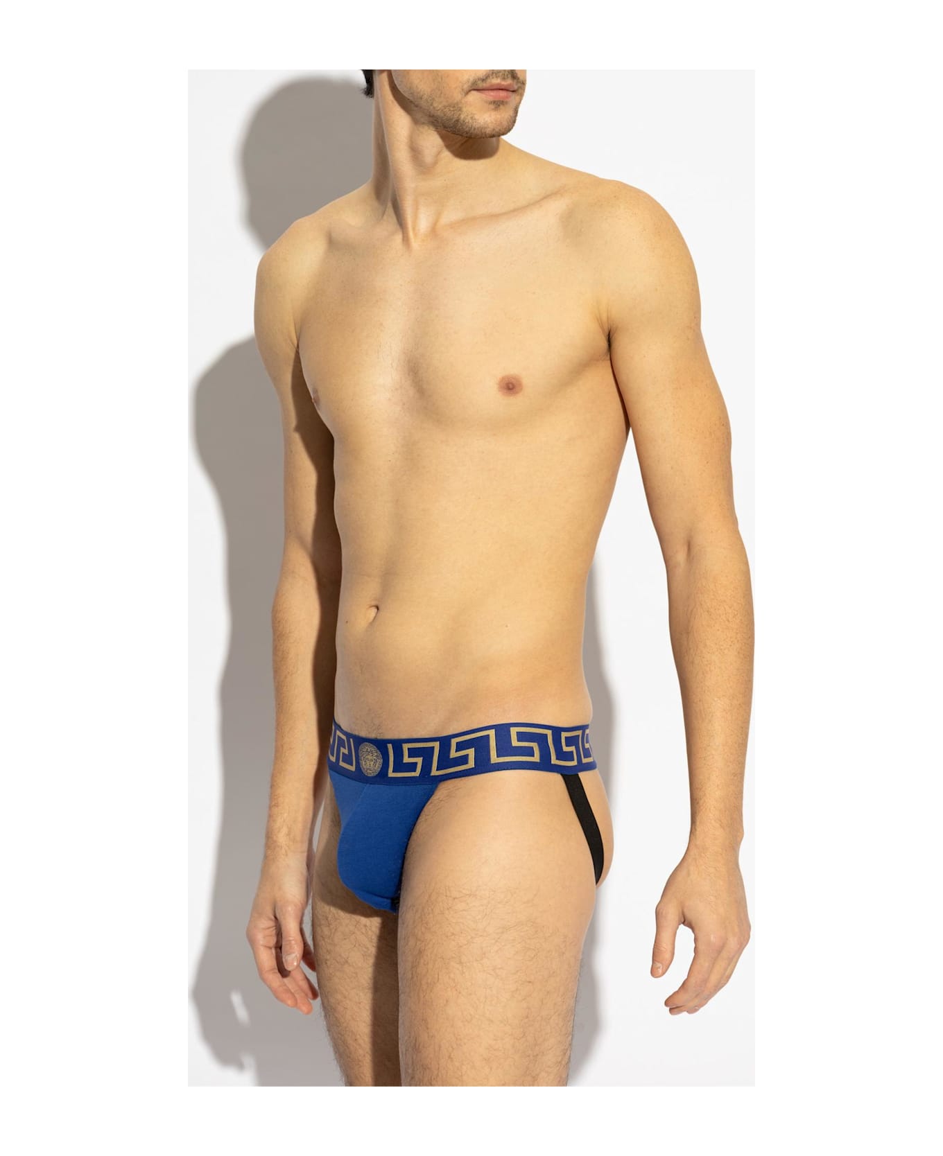 Versace Cotton 
jockstrap
 - Blue