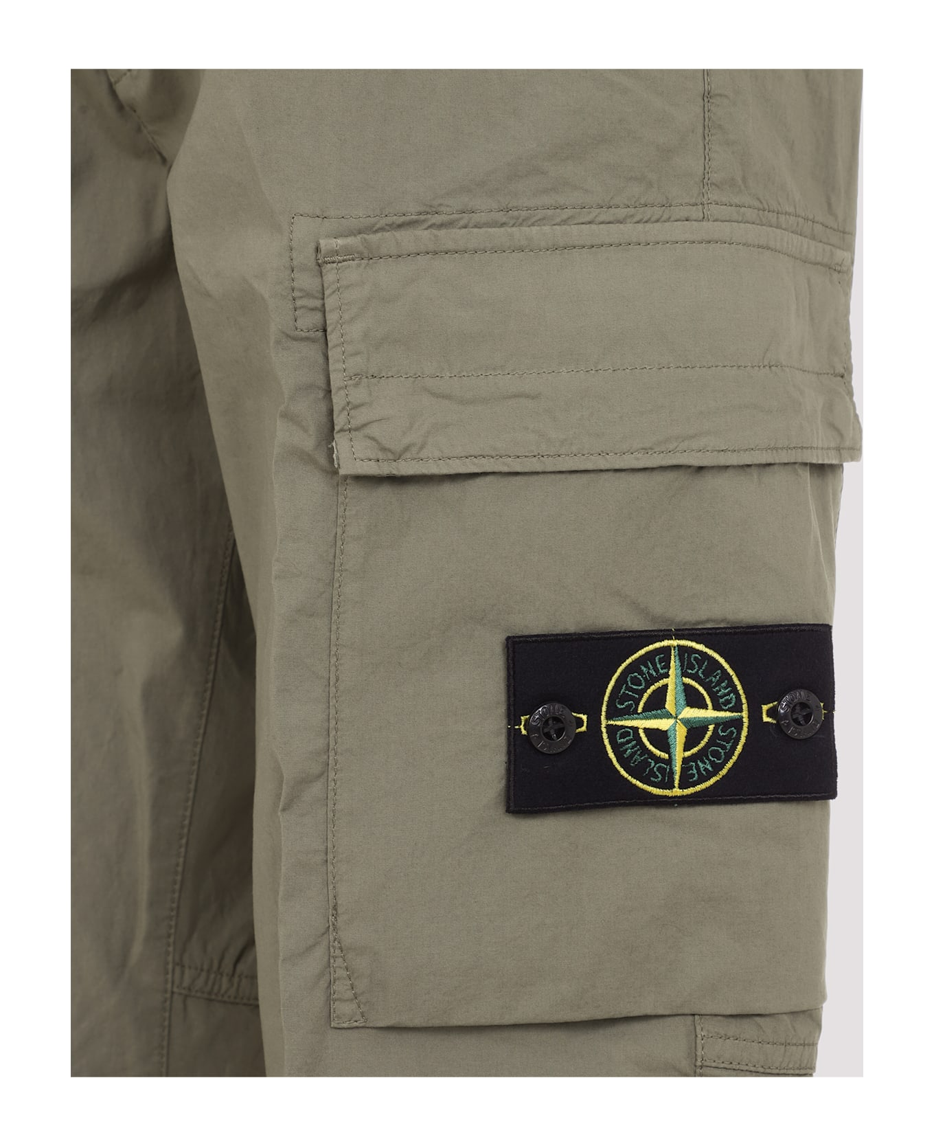 Stone Island Cotton Cargo Pants - G Military Green