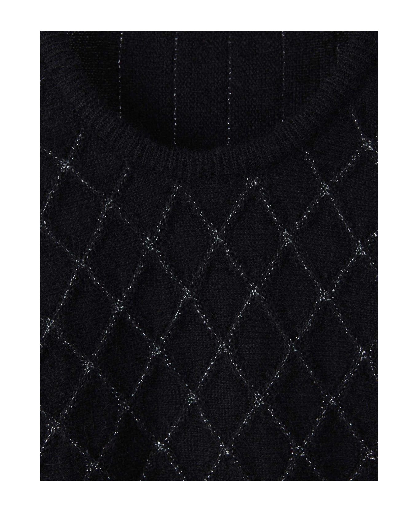 Saint Laurent Crewneck Long-sleeved Sweater - BLACK ニットウェア