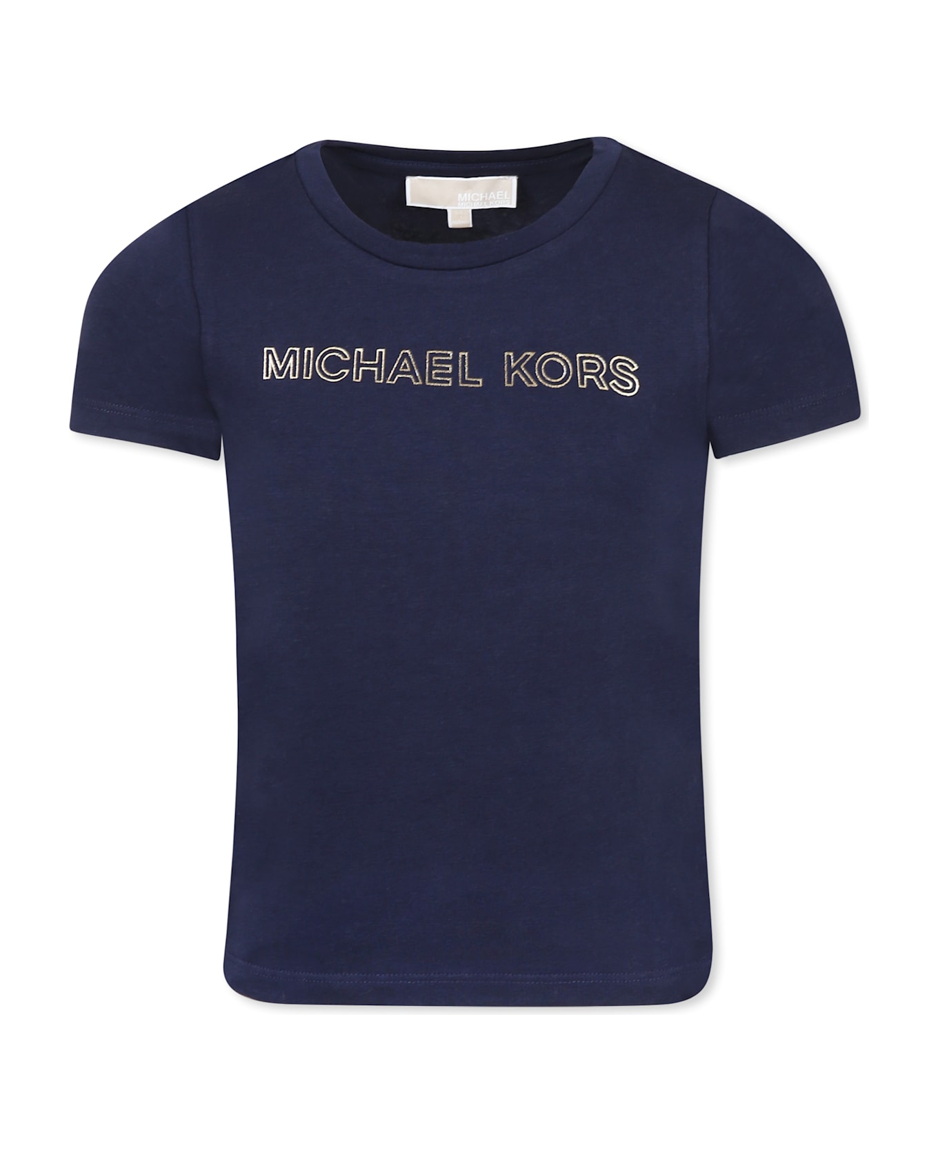 Michael Kors Blue T-shirt For Girl With Logo - Blue