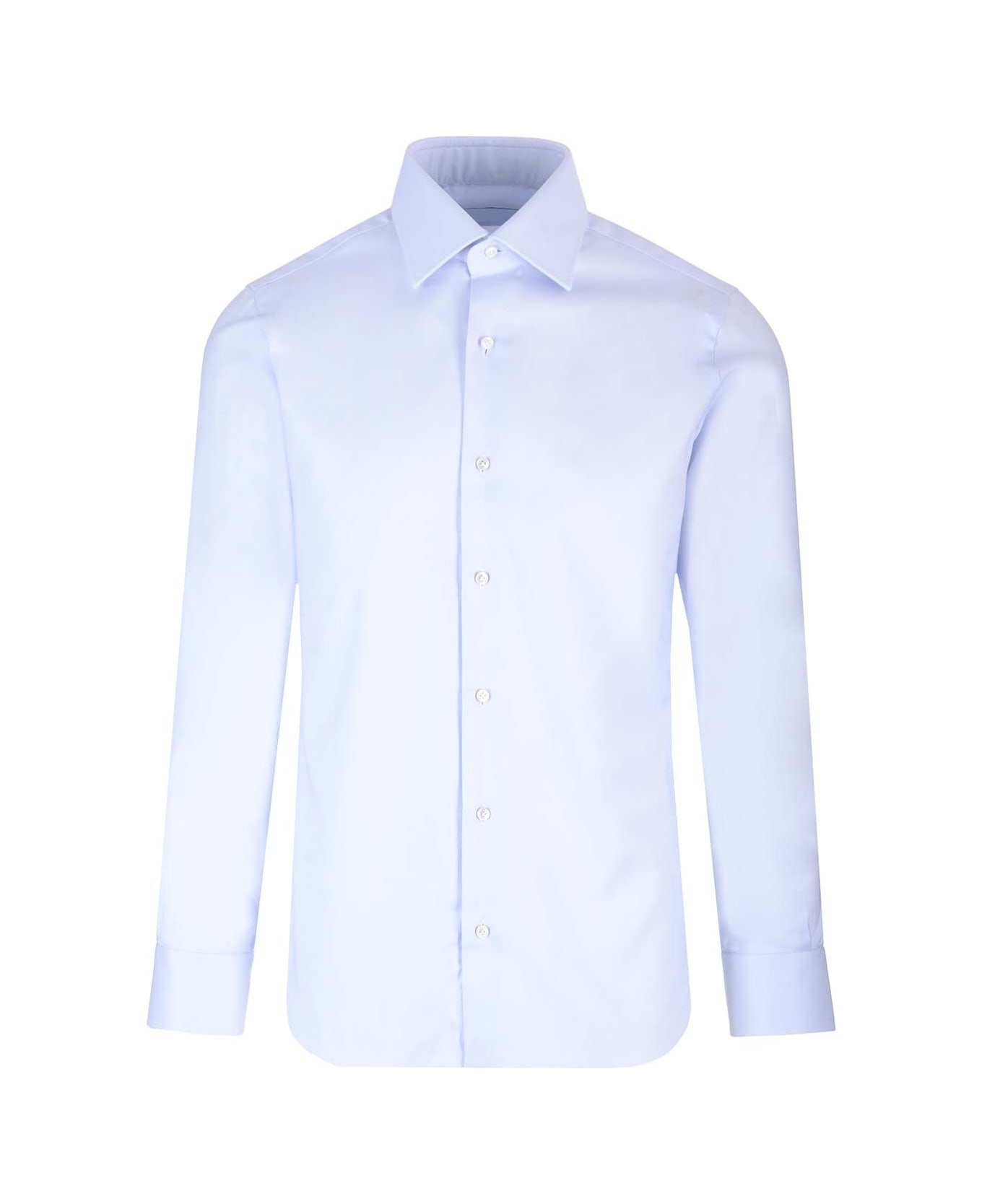 Barba Napoli Oxford Cotton Shirt - Light blue