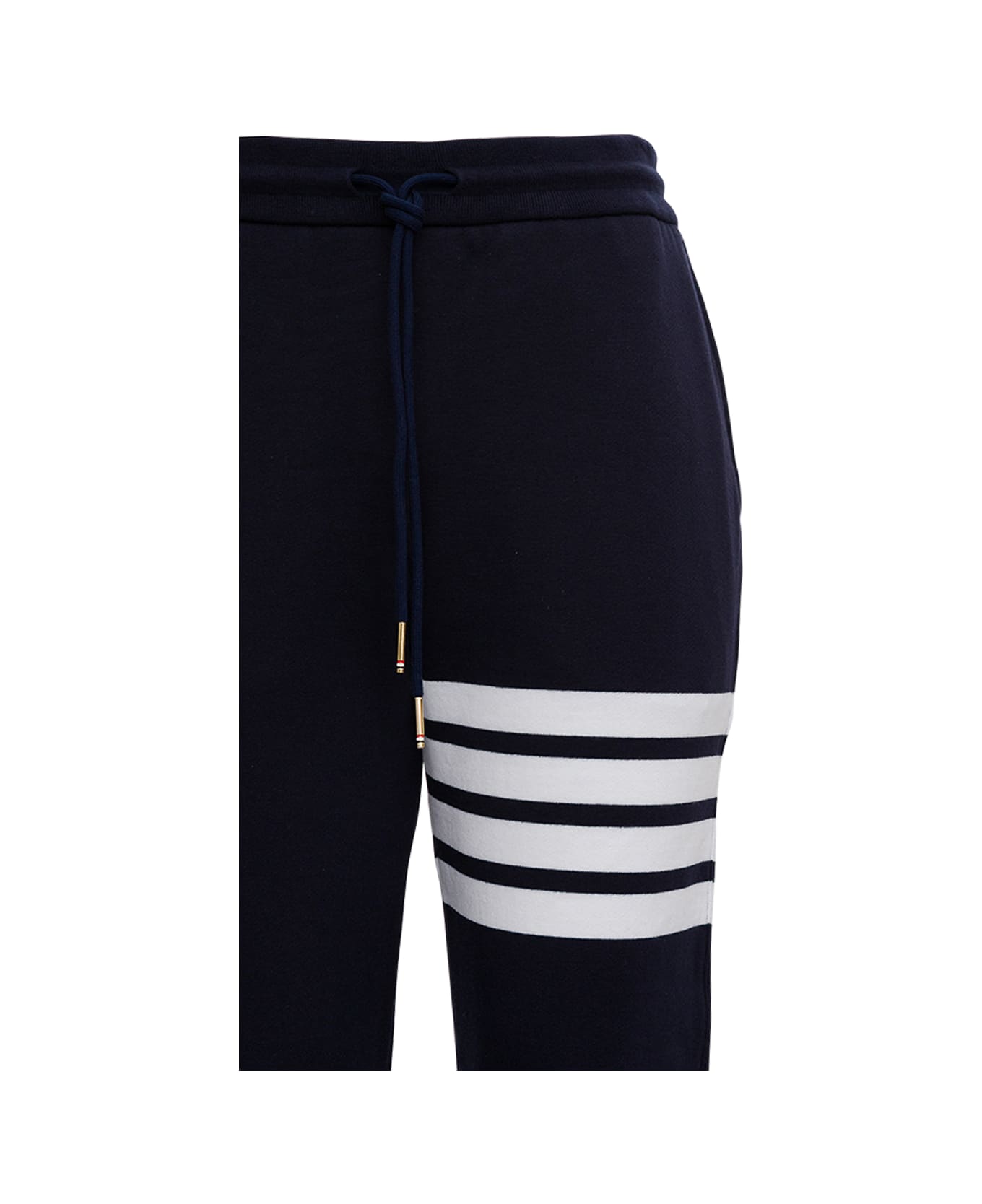 Thom Browne Blue Cotton Jogger With 4 Bar Detail - Blu