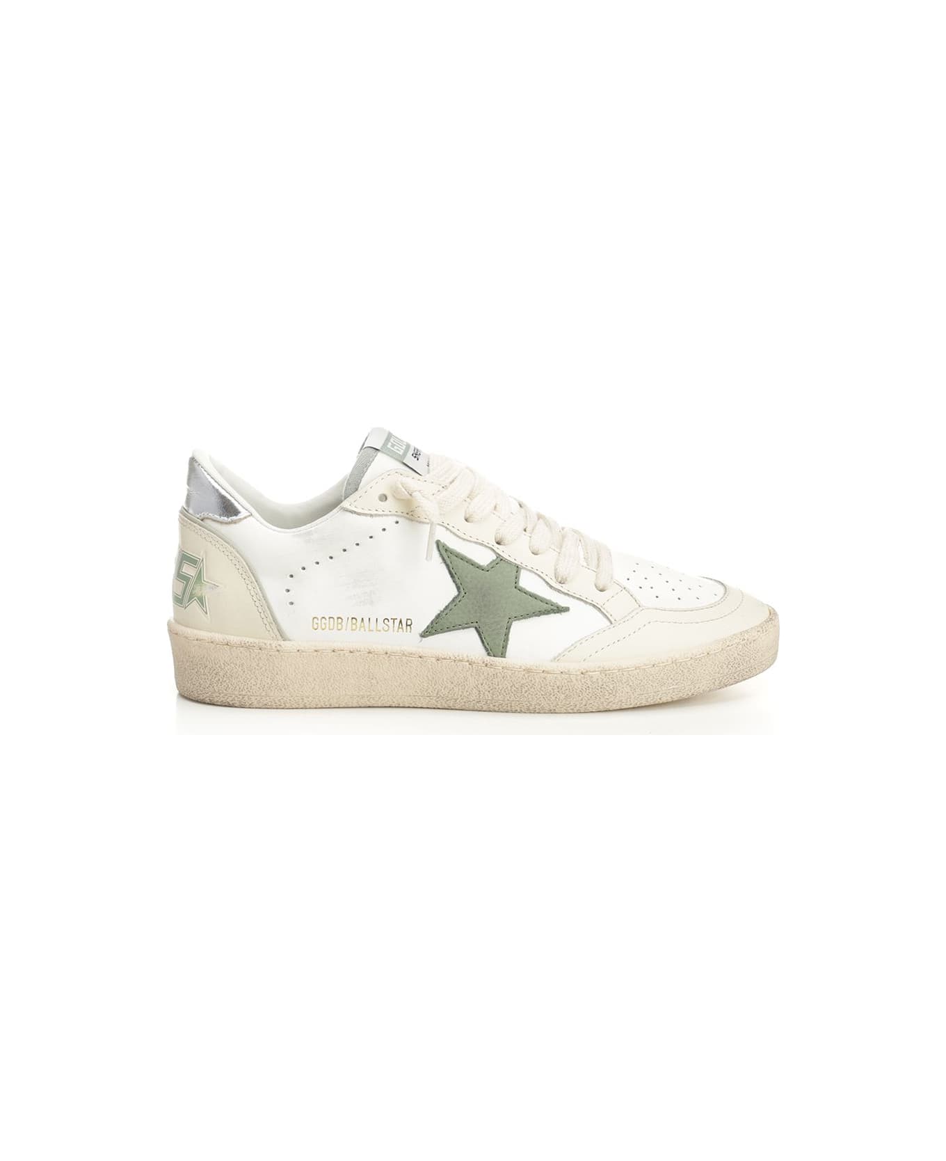 Golden Goose Ballstar Leather Upper Toe And Spur Nabuk Star Laminated Heel - MULTICOLOUR