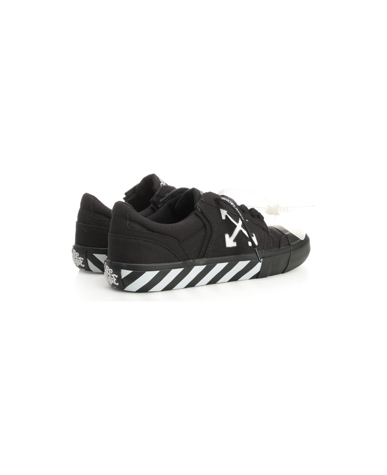 Off-White Sneakers With Laces And Logo - BLACK