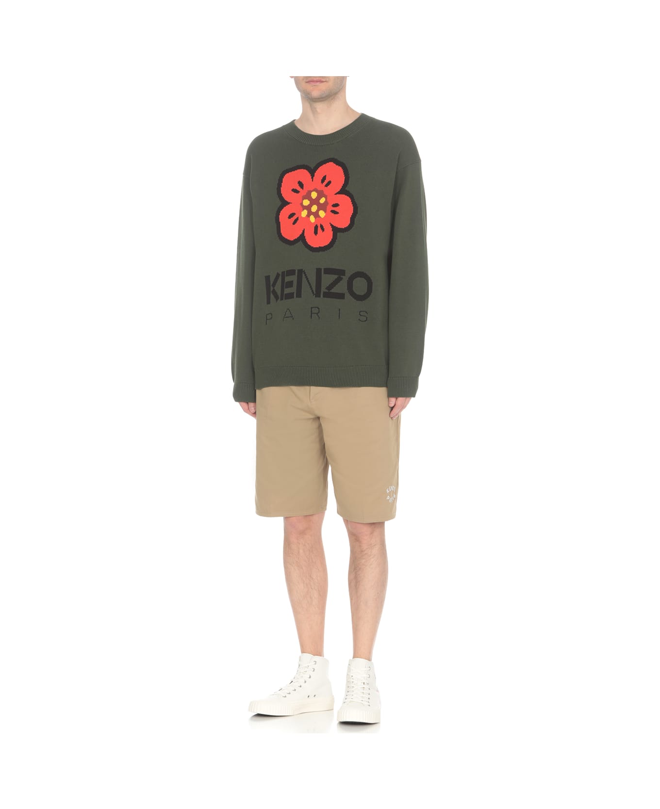 Kenzo Boke Flower Sweater - Green ニットウェア