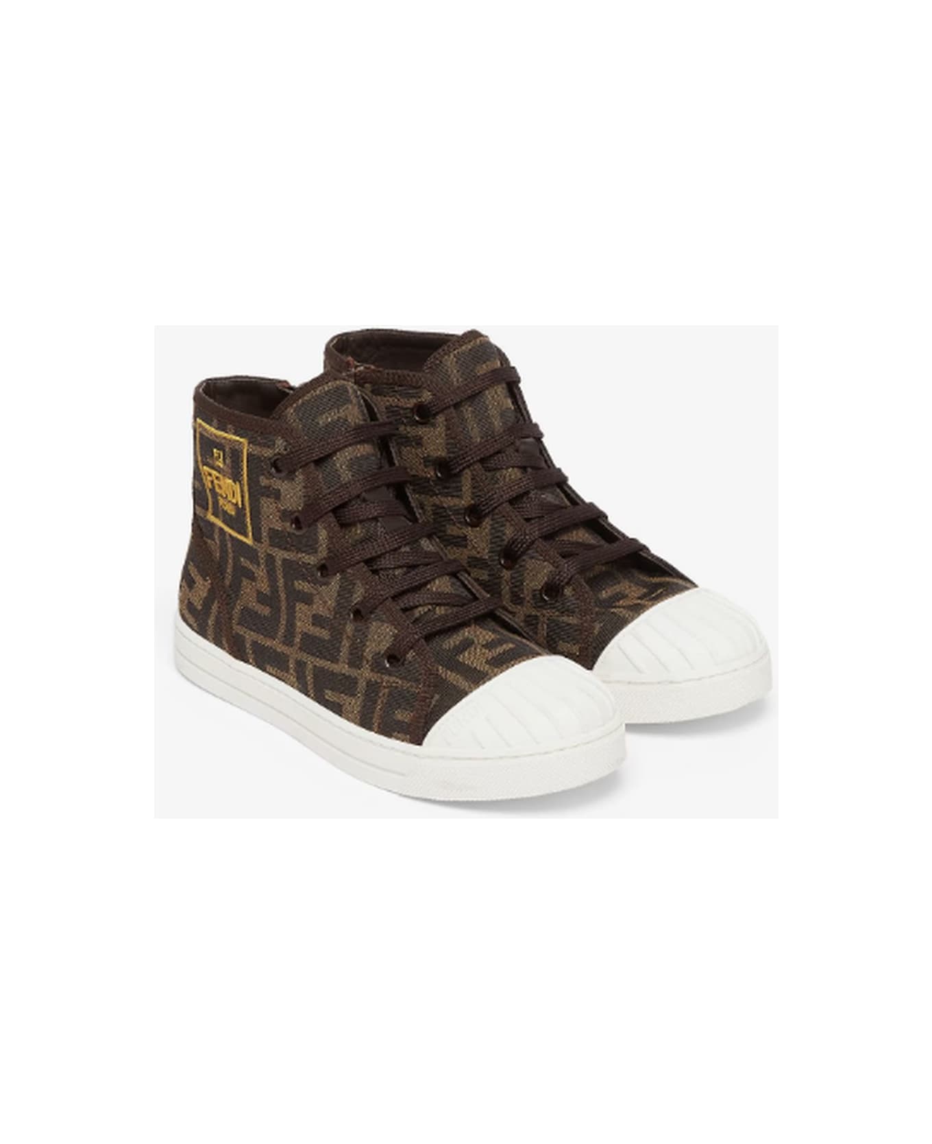Fendi Kids Sneakers Brown - Brown