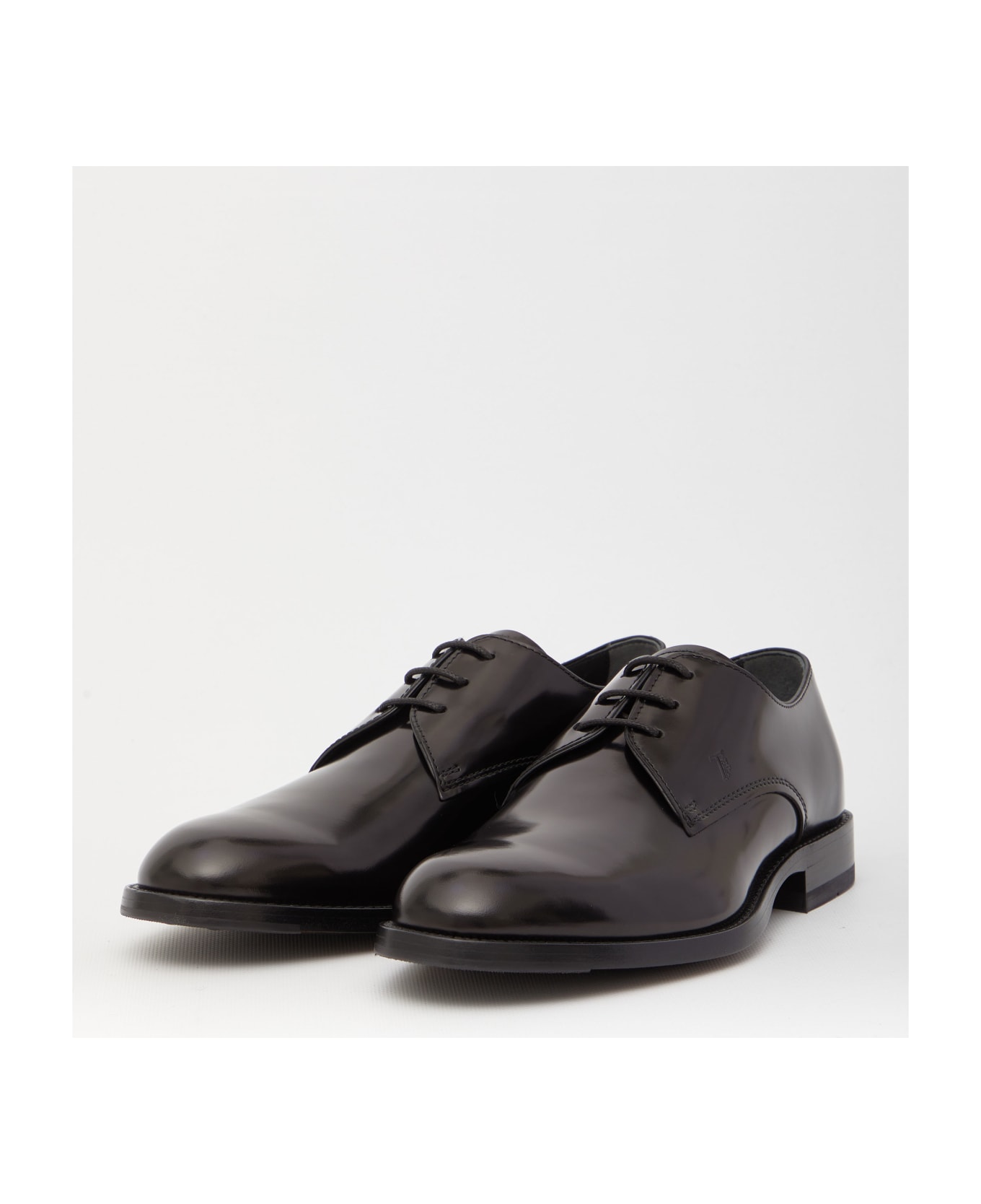 Tod's Leather Derby Shoes - BLACK