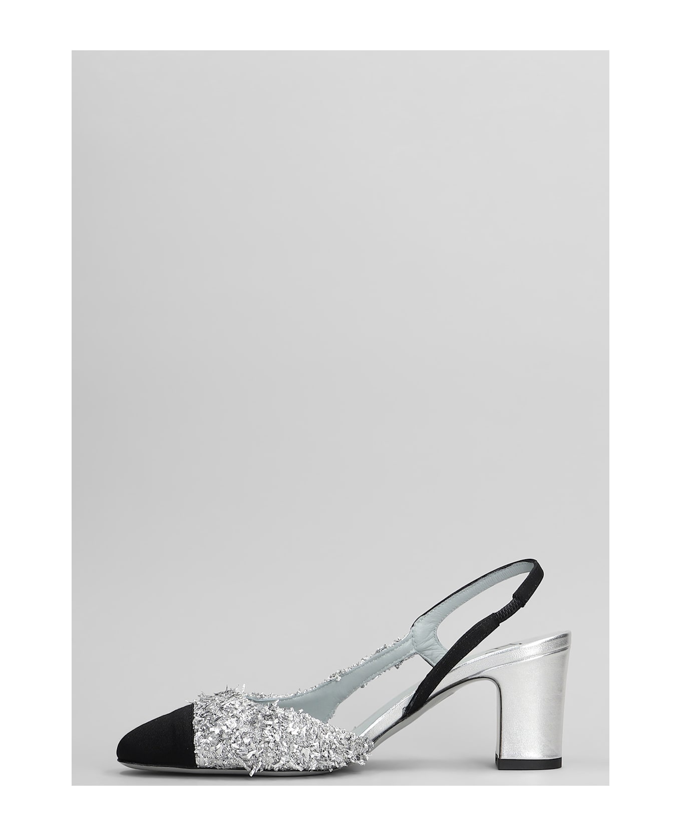 Roberto Festa Shirley Pumps In Silver Leather And Fabric - silver