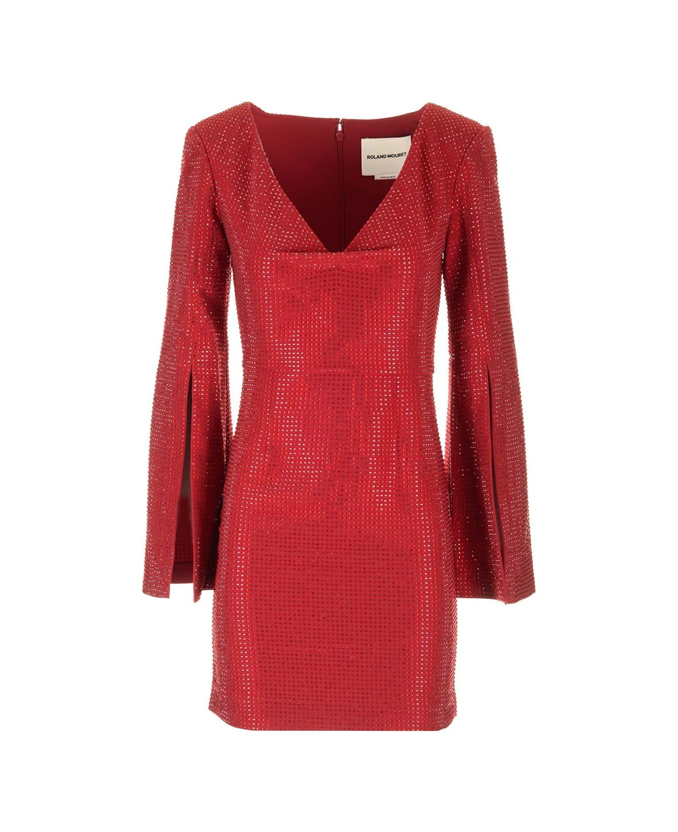 Roland Mouret Red Crepe Mini Dress - Red